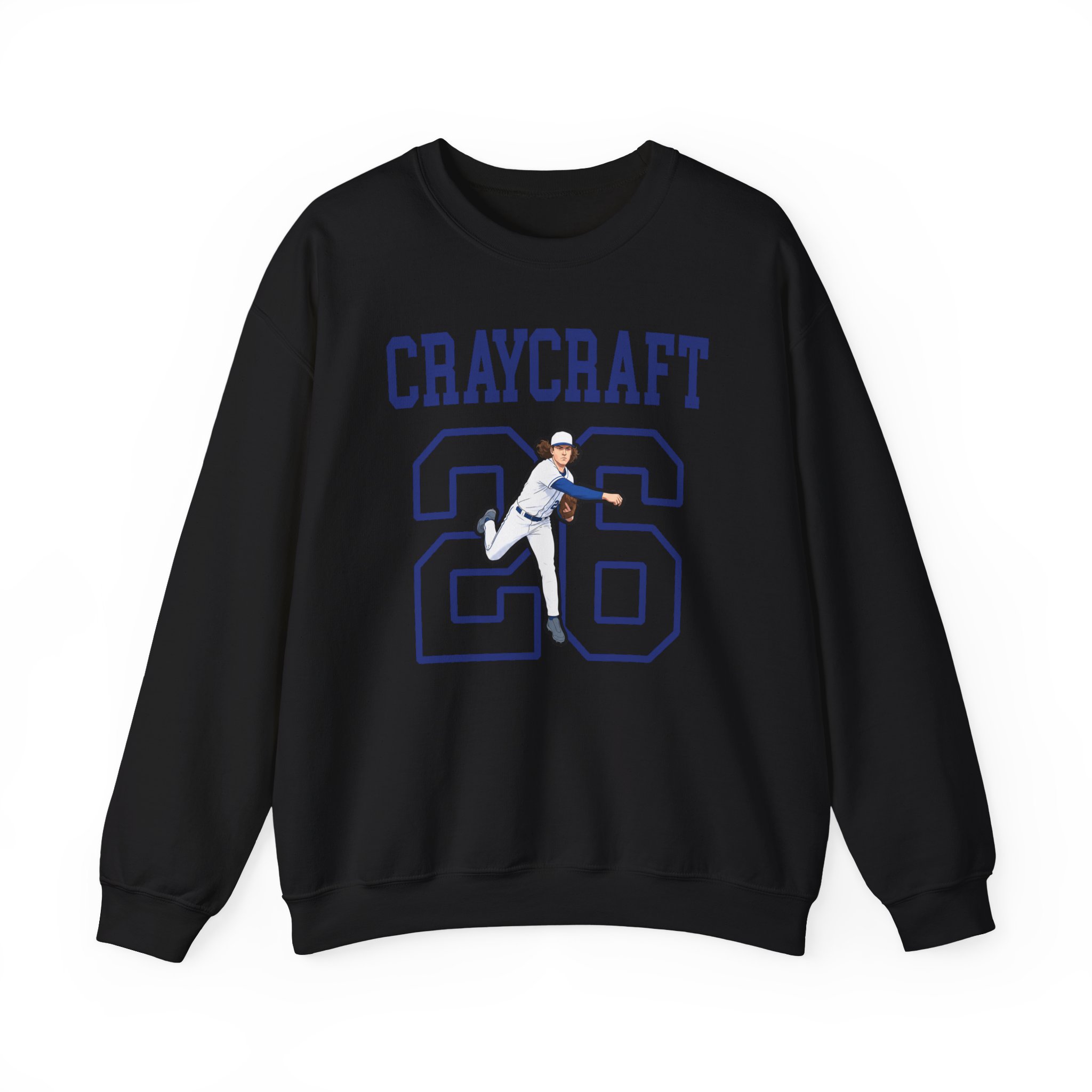 Crewneck Sweatshirt — character_shirsey in Black