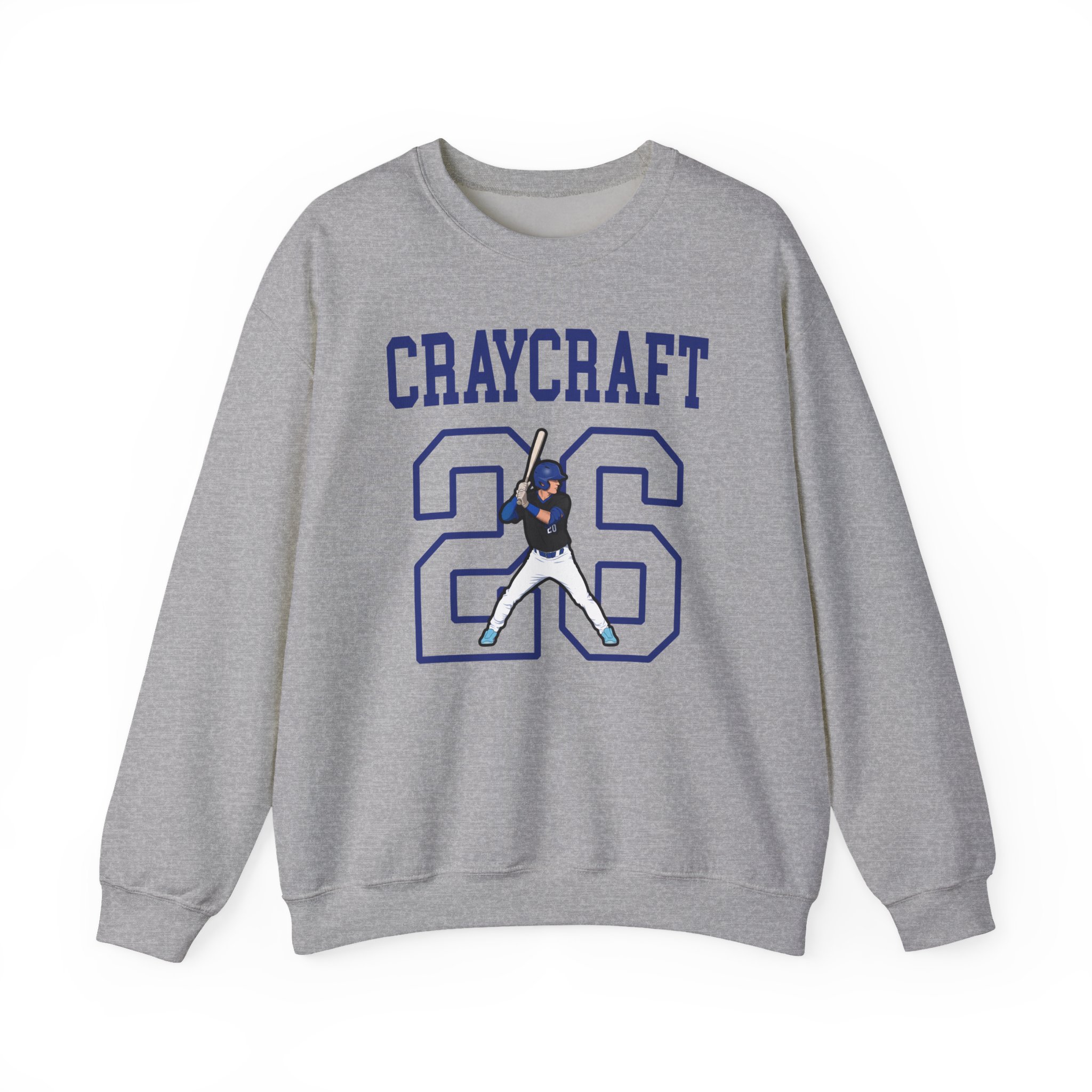 Crewneck Sweatshirt — character_shirsey in Grey