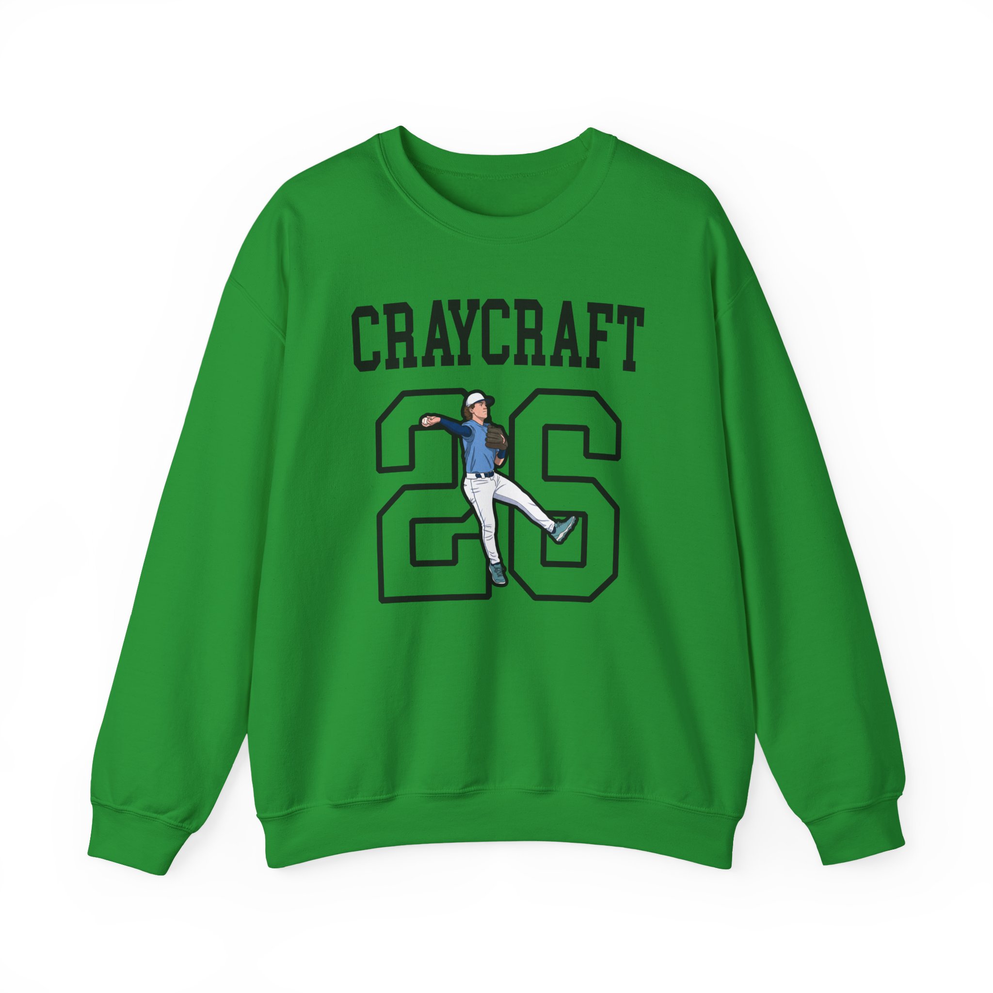 Crewneck Sweatshirt — character_shirsey in Green