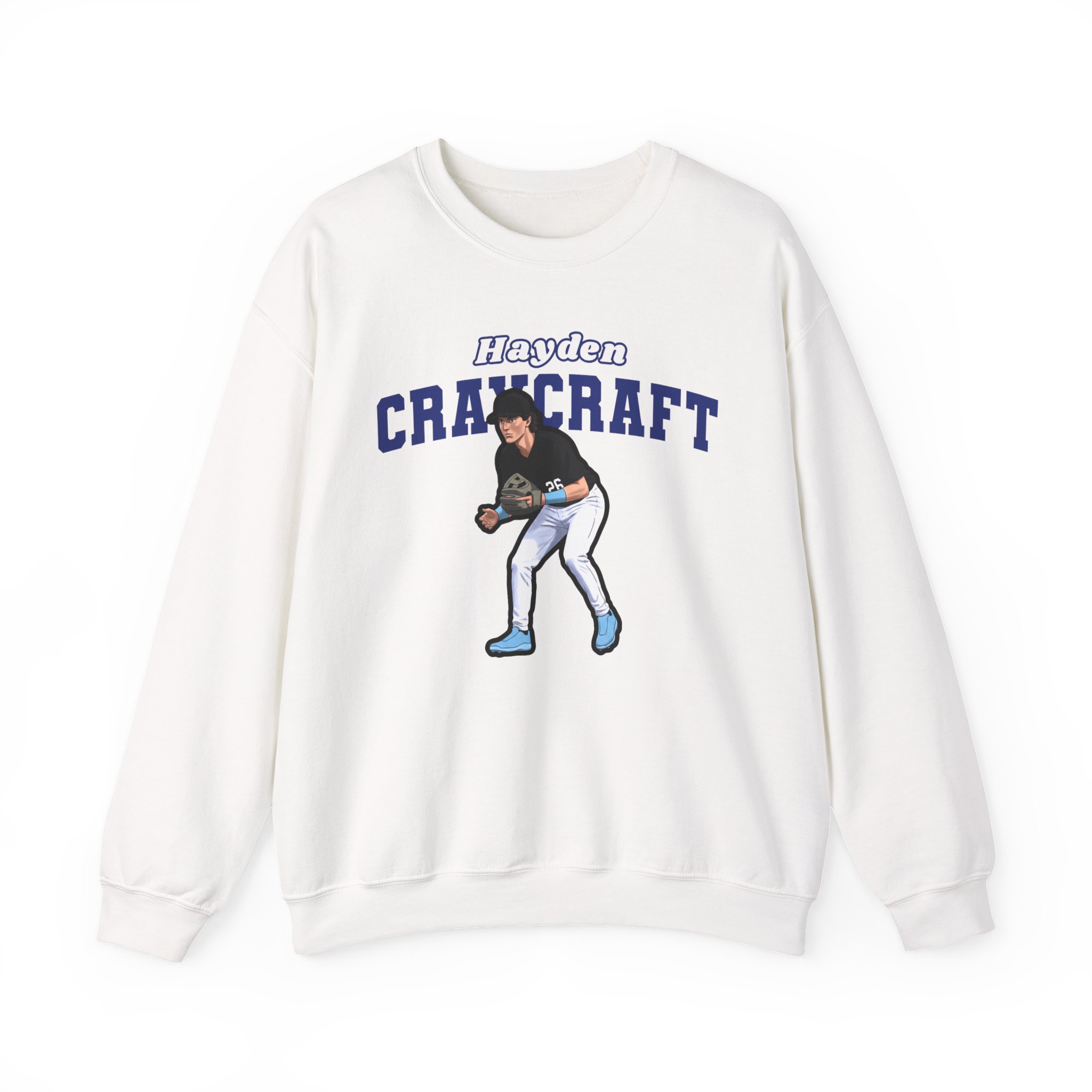 Crewneck Sweatshirt — character_name_arch in White