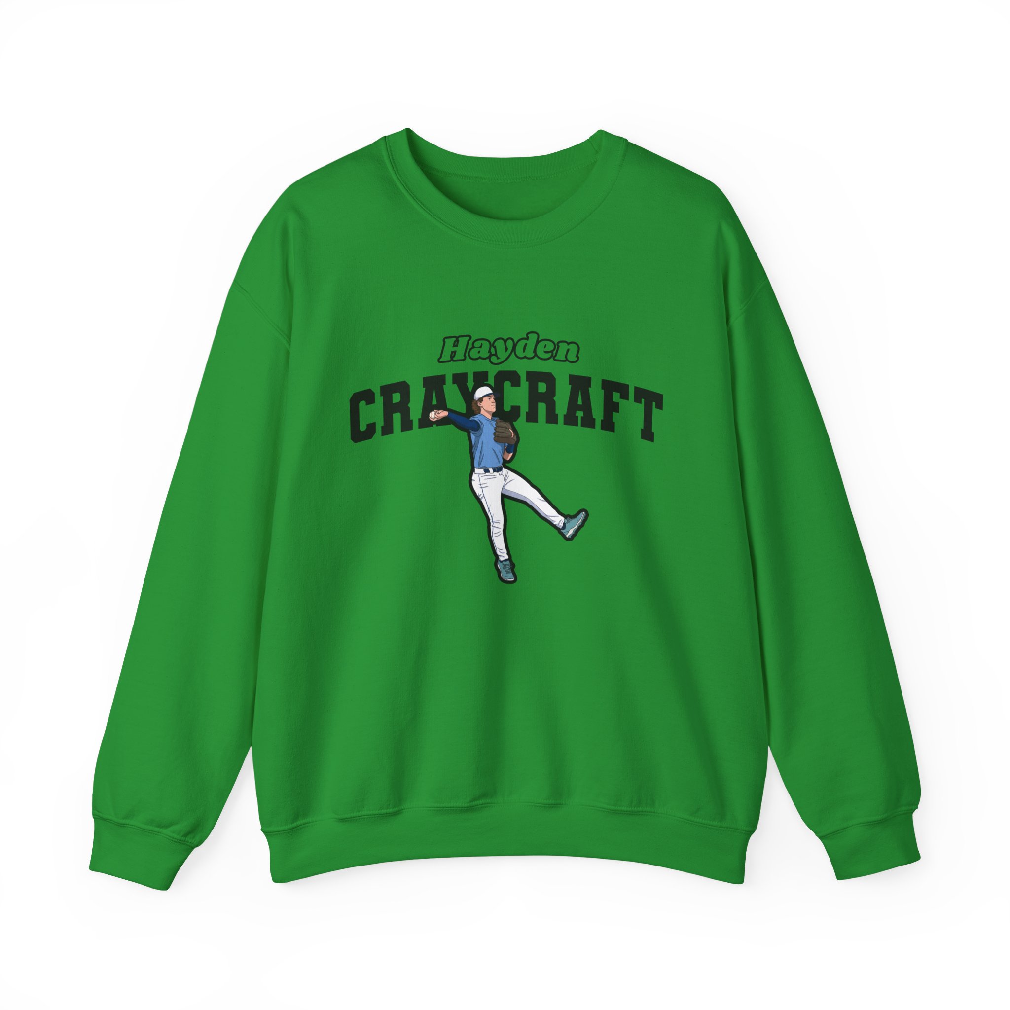 Crewneck Sweatshirt — character_name_arch in Green