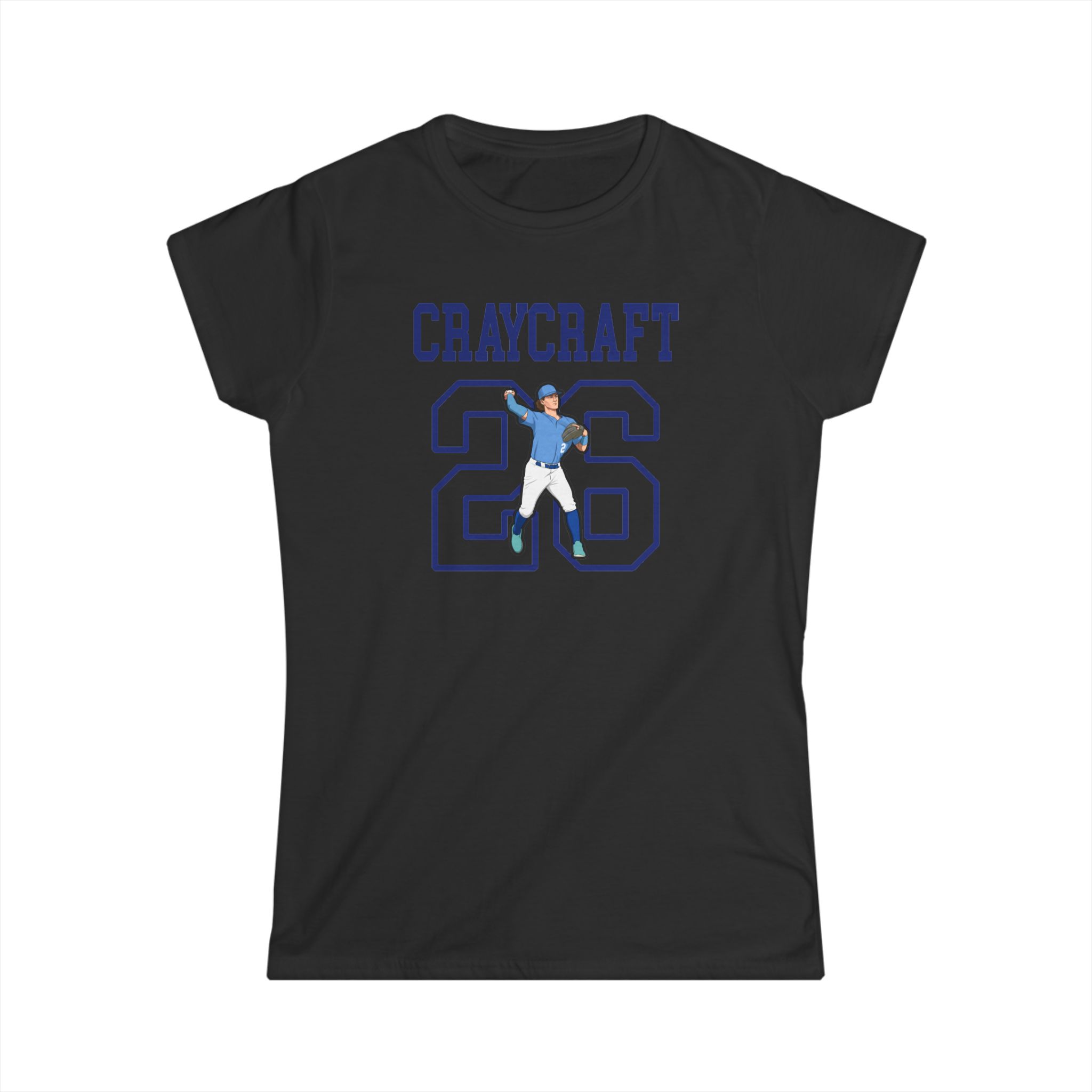 Women's Softstyle Tee — character_shirsey in Black