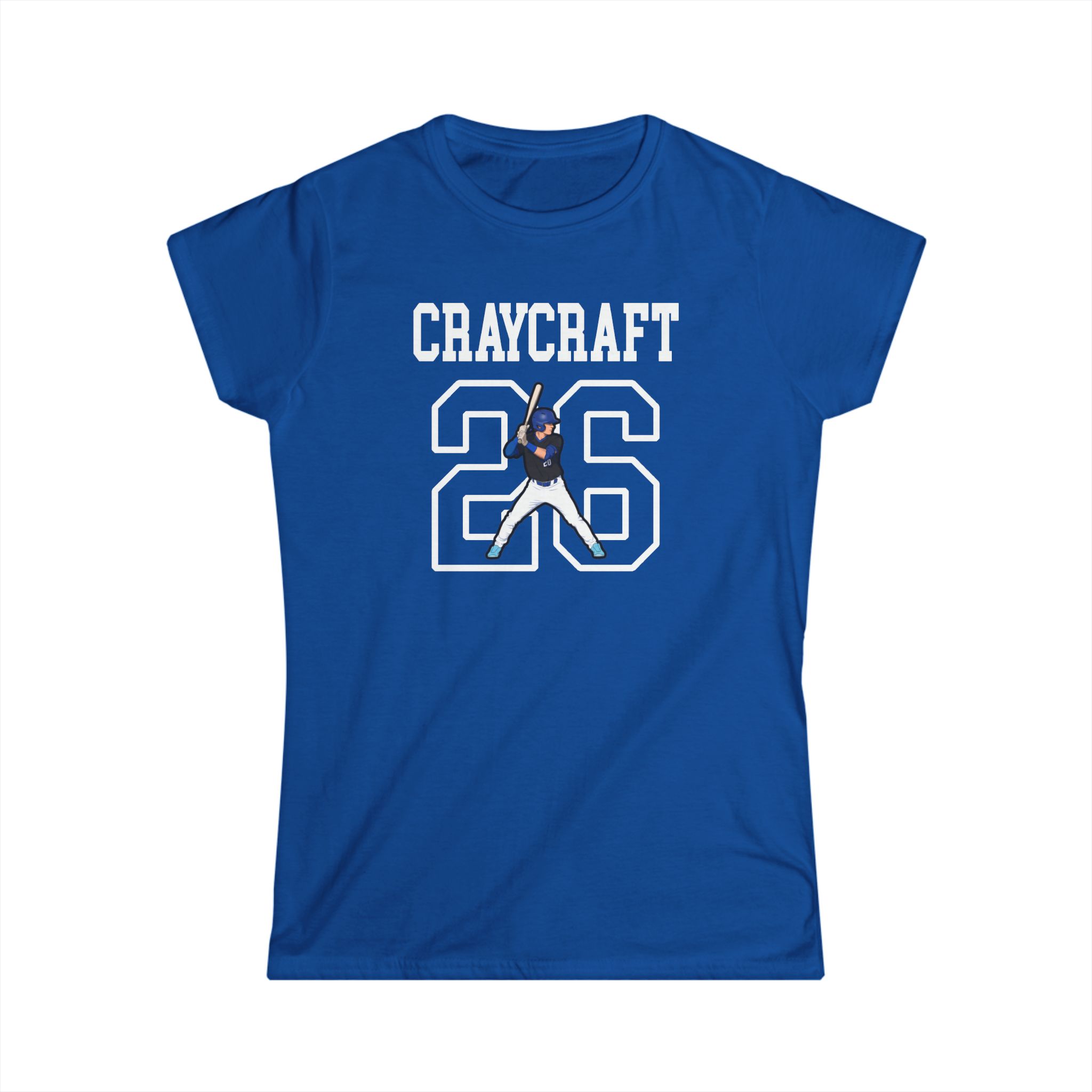 Women's Softstyle Tee — character_shirsey in Royal