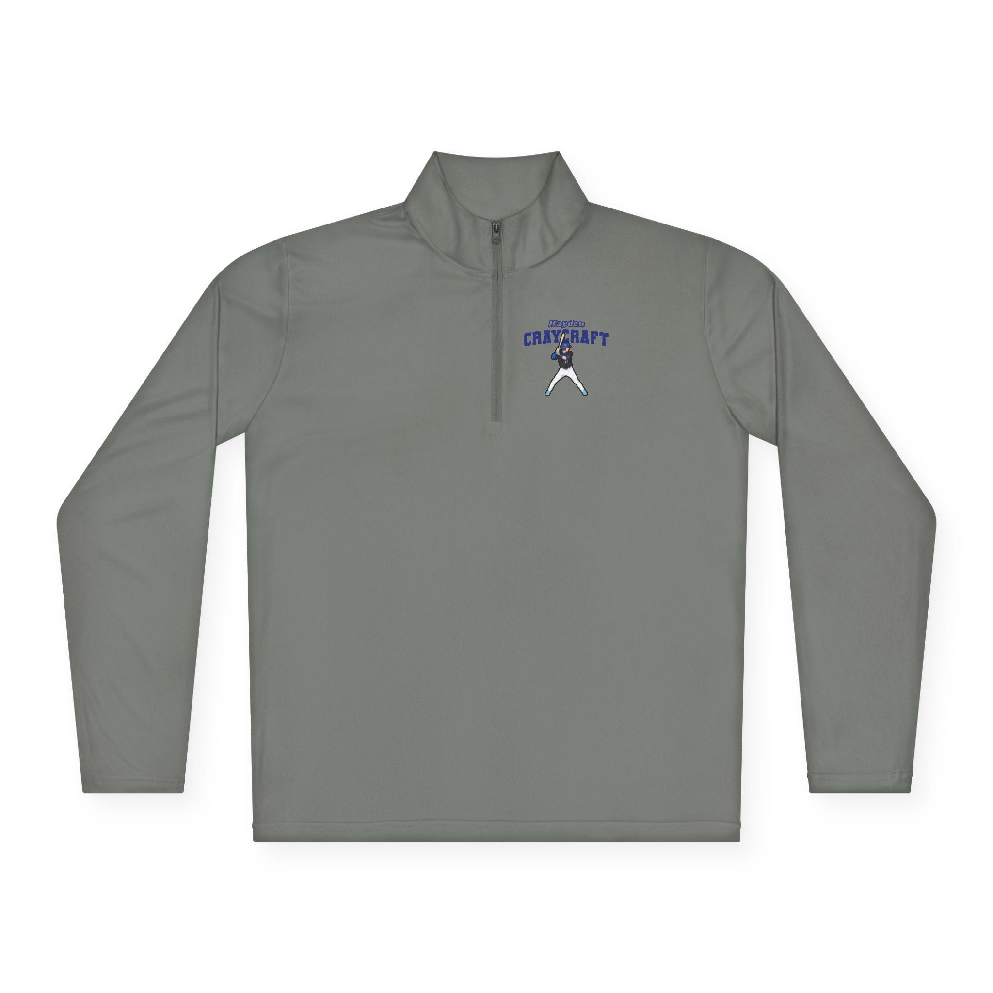 Q-Zip Pullover — character_name_arch in Grey