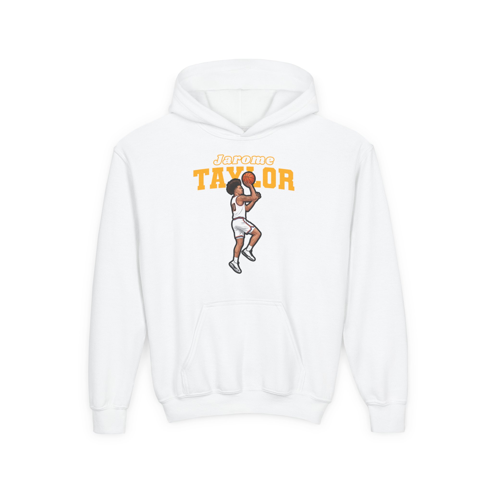 Youth Hoodie — character_name_arch in White