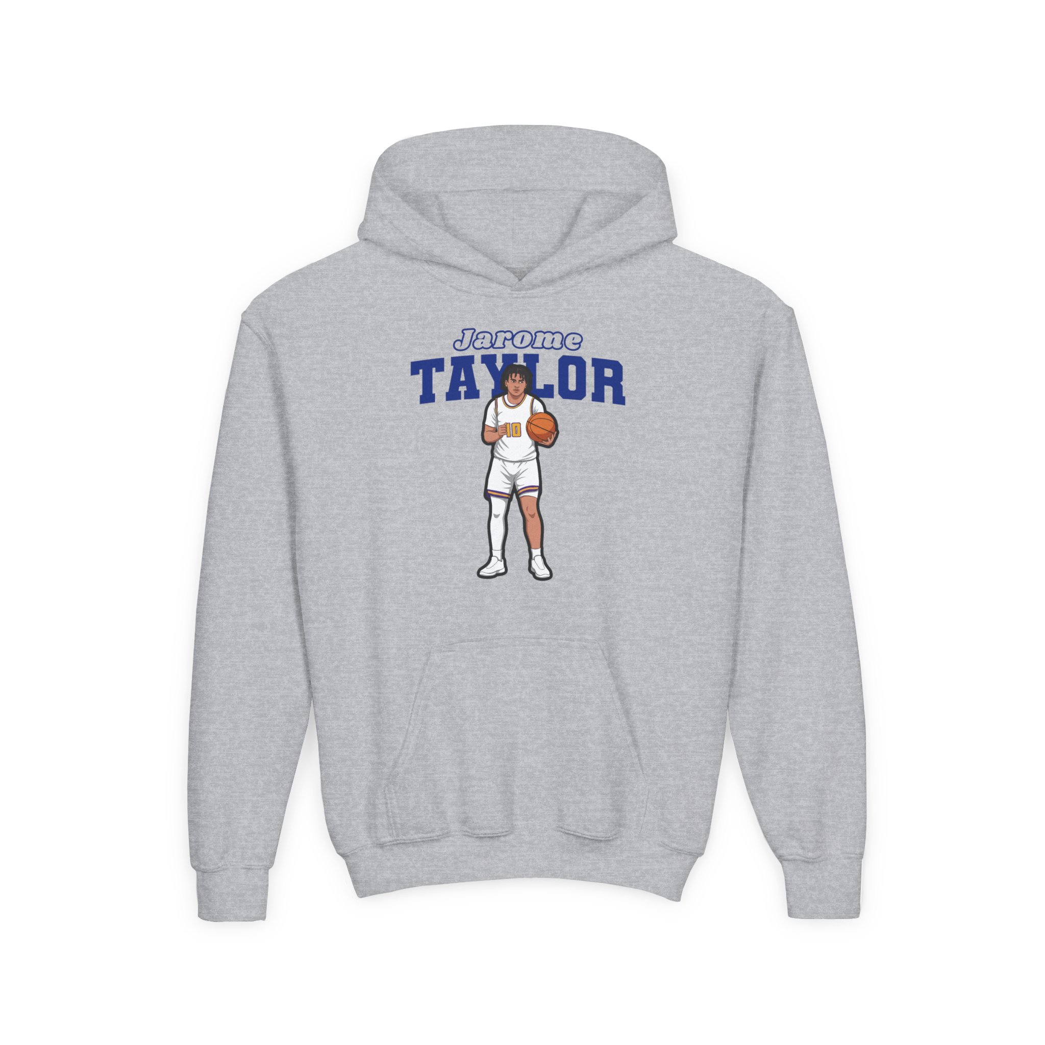 Youth Hoodie — character_name_arch in Grey
