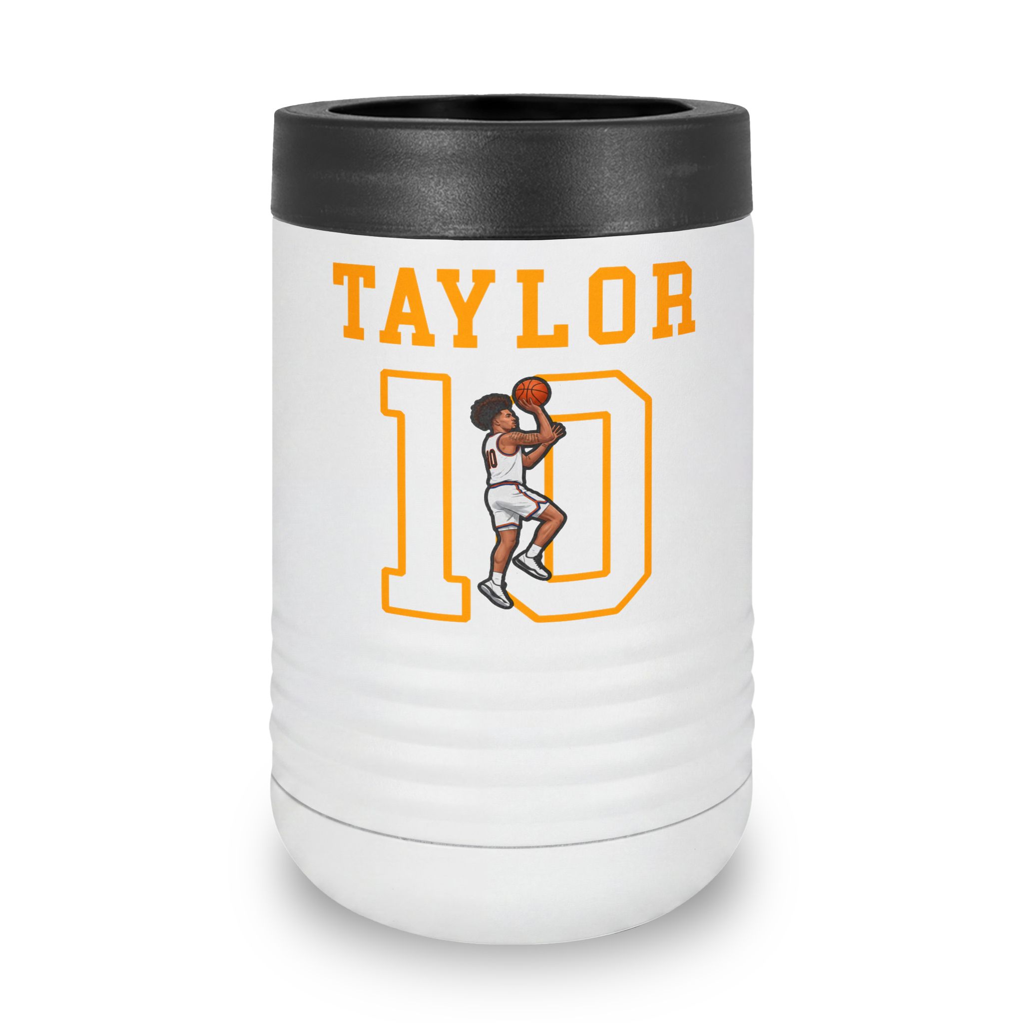 Stainless Can Cooler — character_shirsey in White