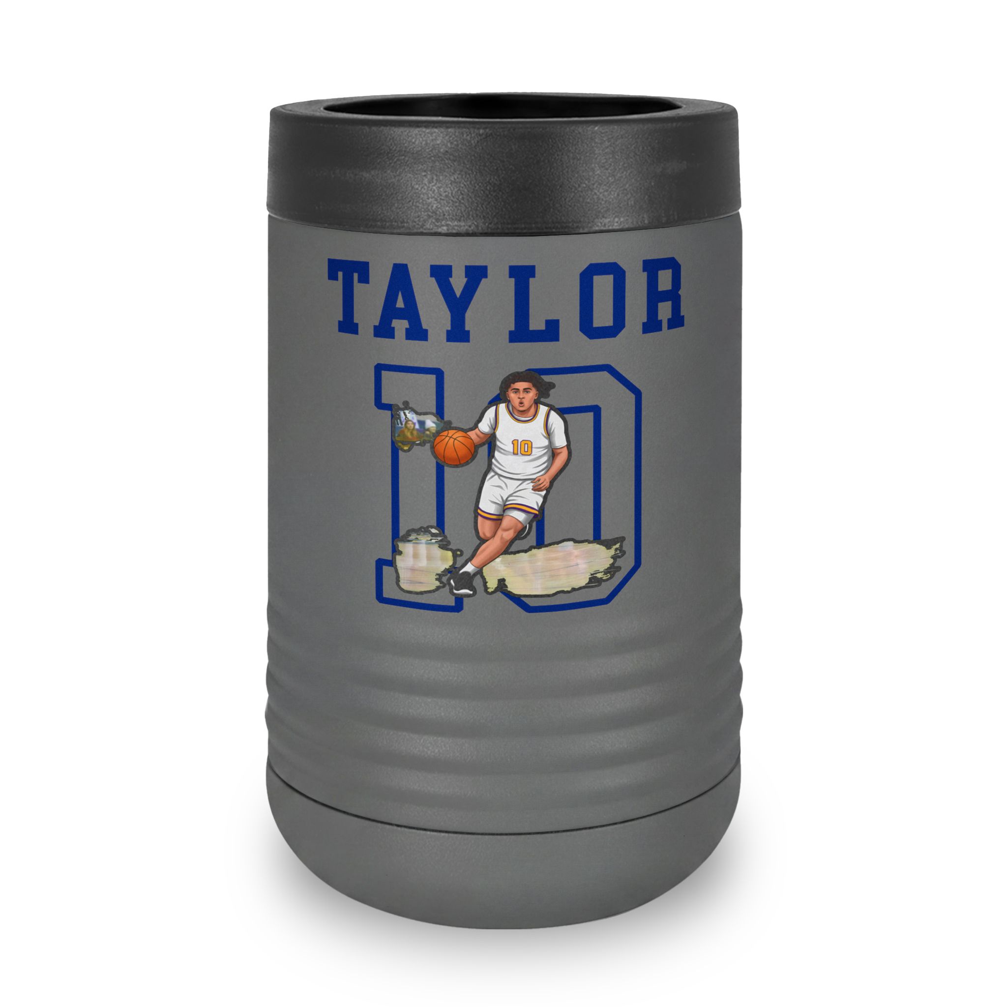 Stainless Can Cooler — character_shirsey in Grey