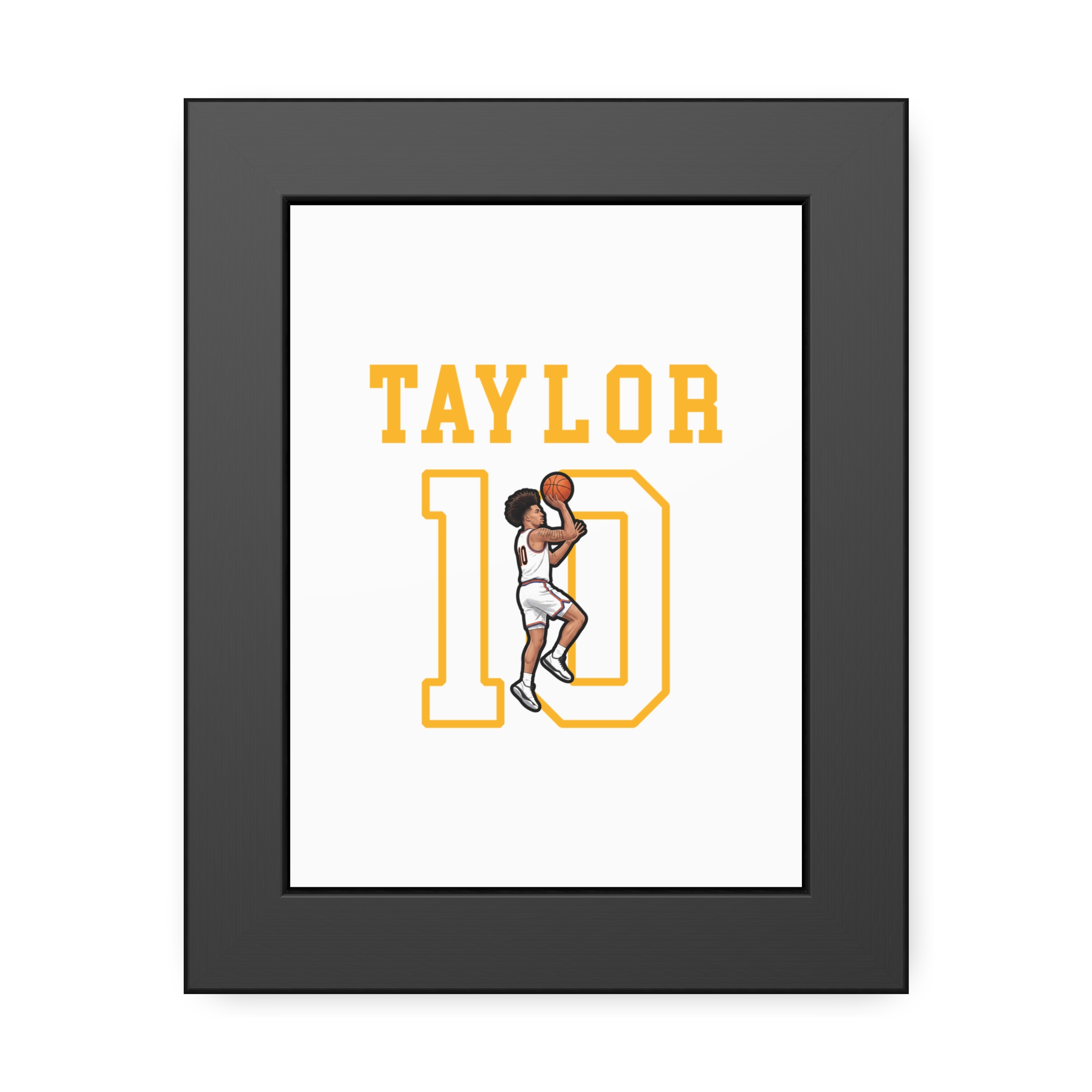 Framed Poster — character_shirsey in Black