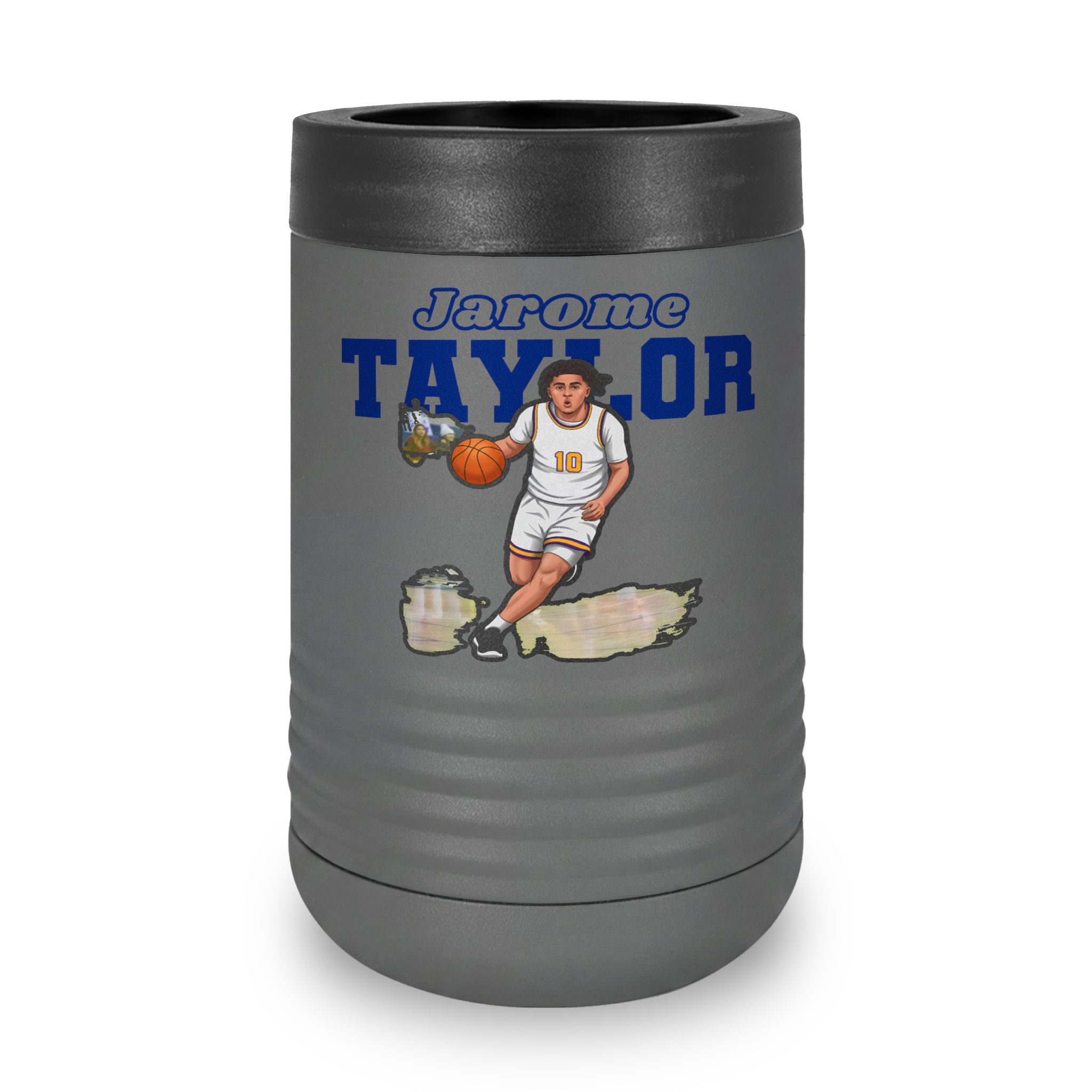 Stainless Can Cooler — character_name_arch in Grey