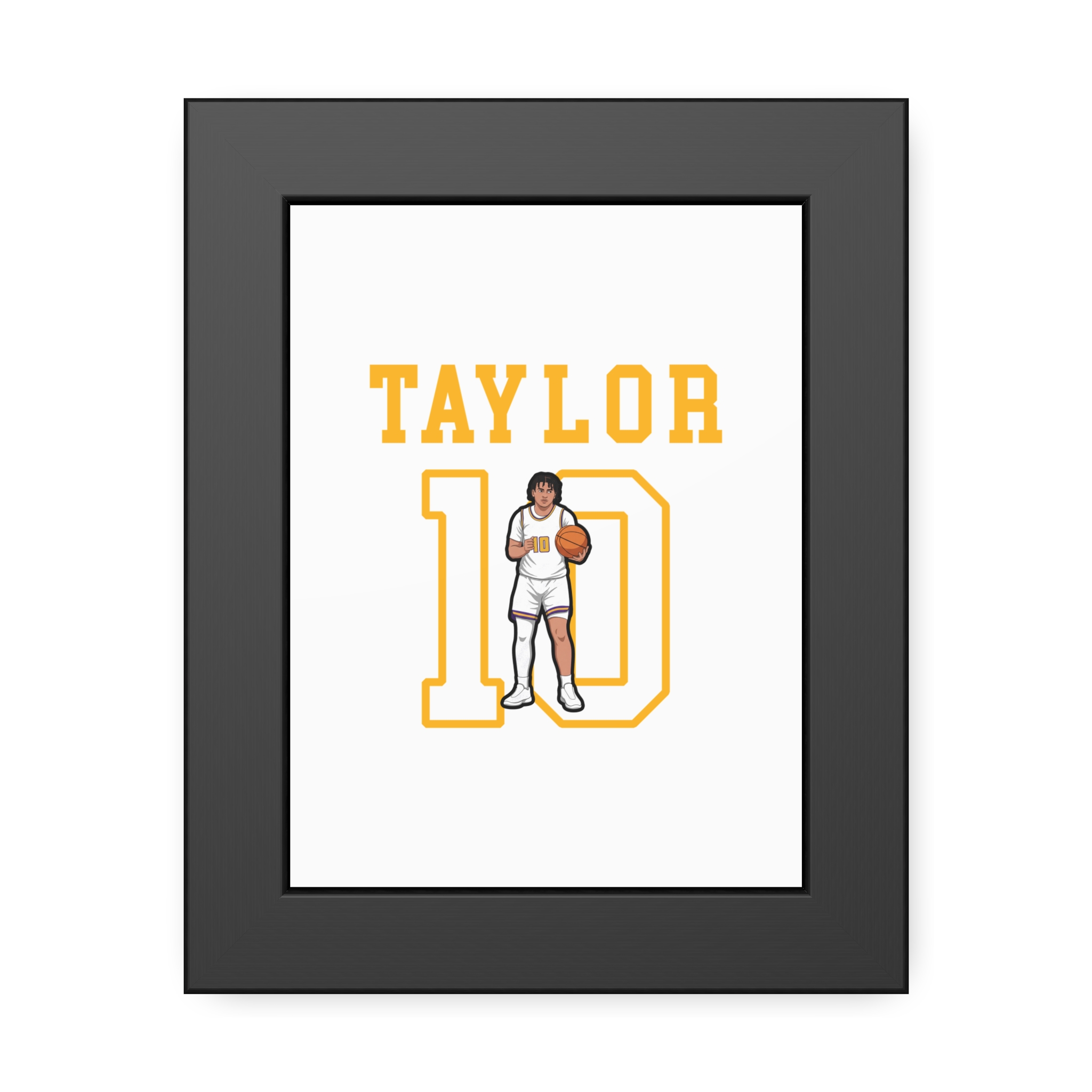 Framed Poster — character_shirsey in Black