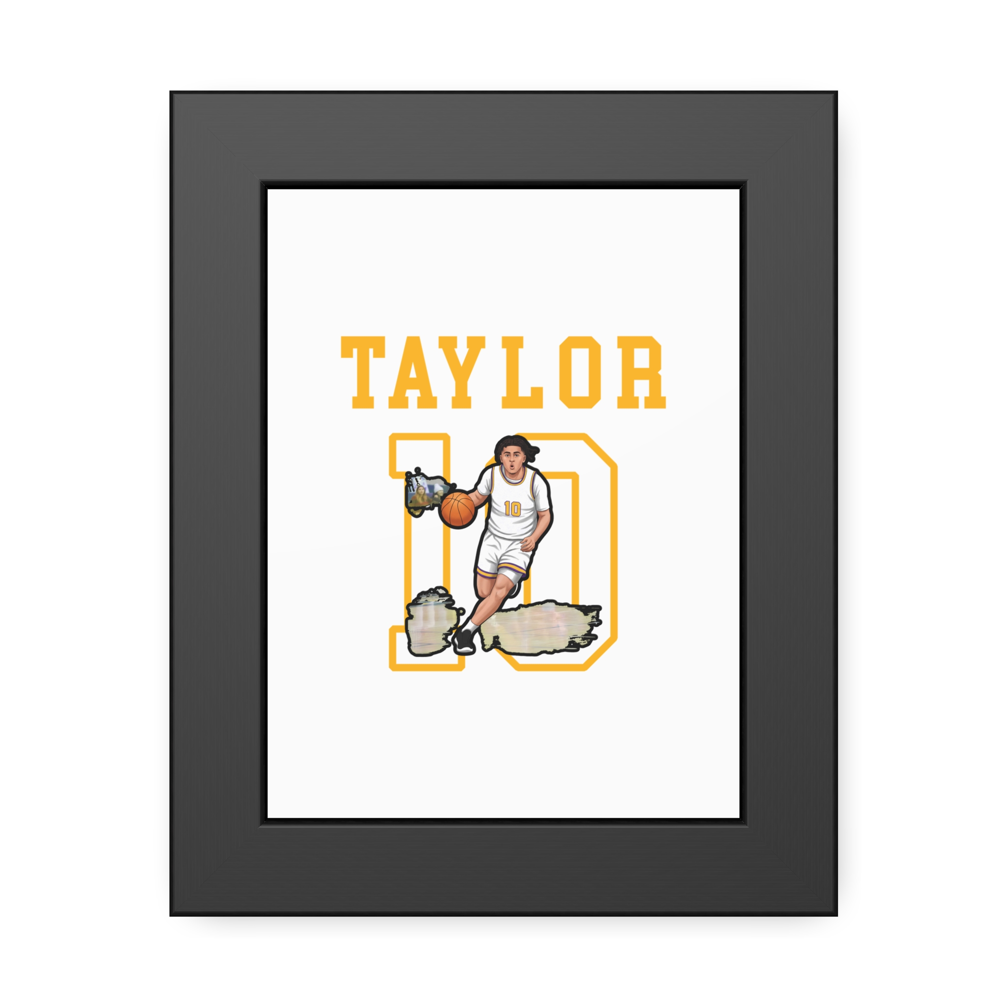 Framed Poster — character_shirsey in Black