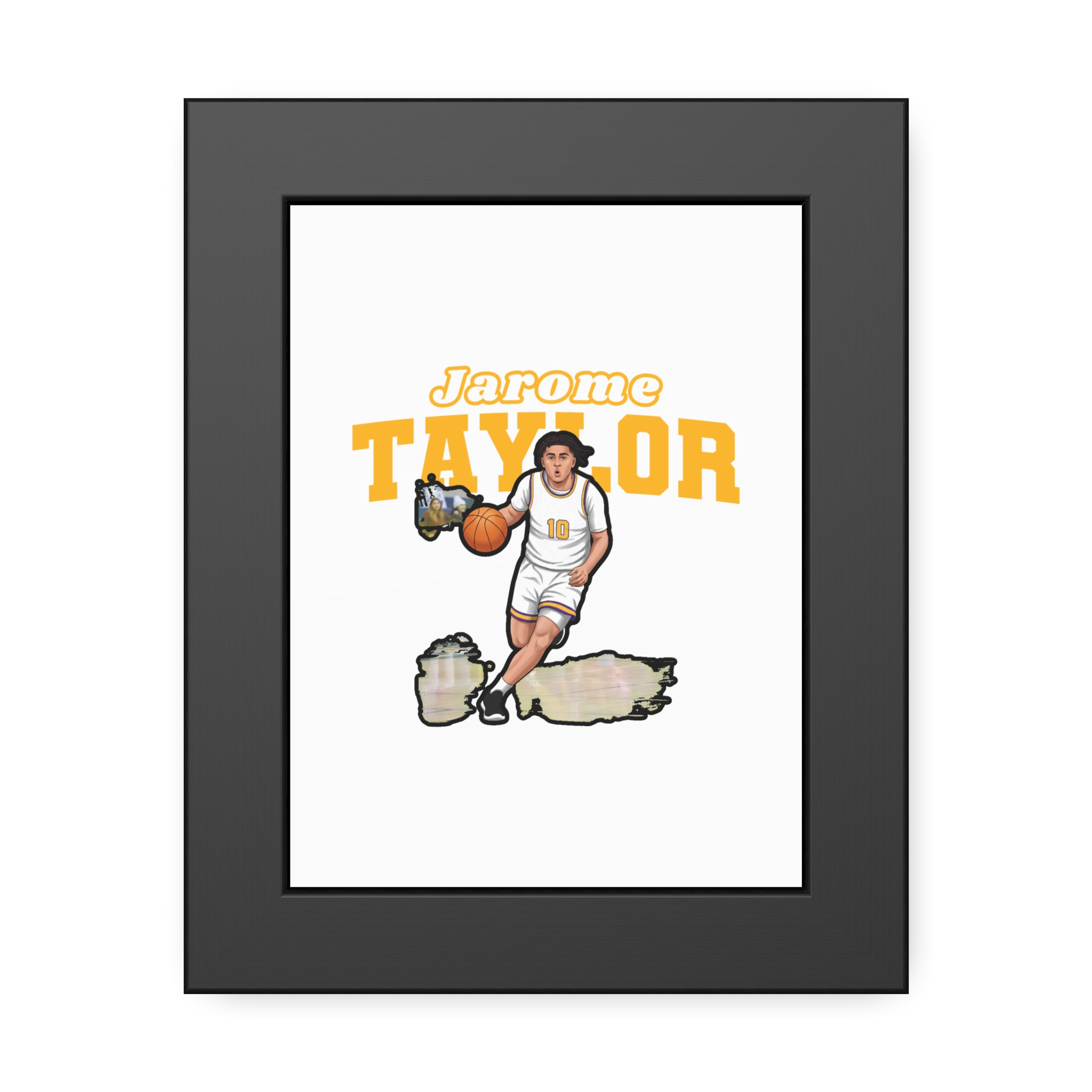 Framed Poster — character_name_arch in Black