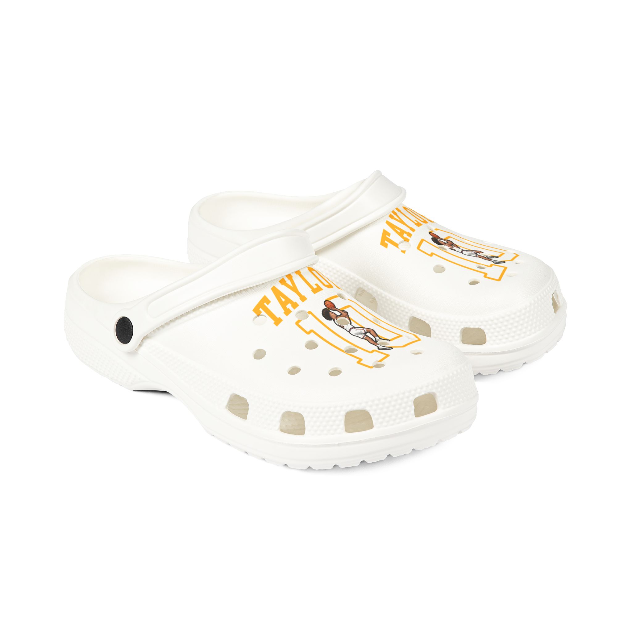 Rubber Clogs — character_shirsey in White