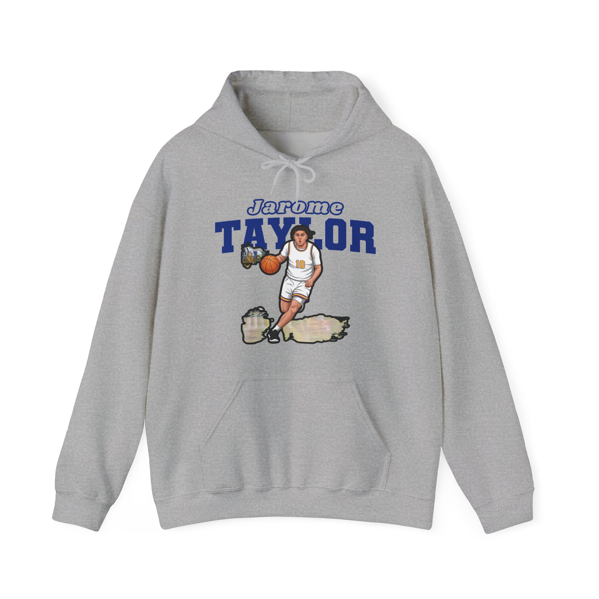 Hoodie — character_name_arch in Grey
