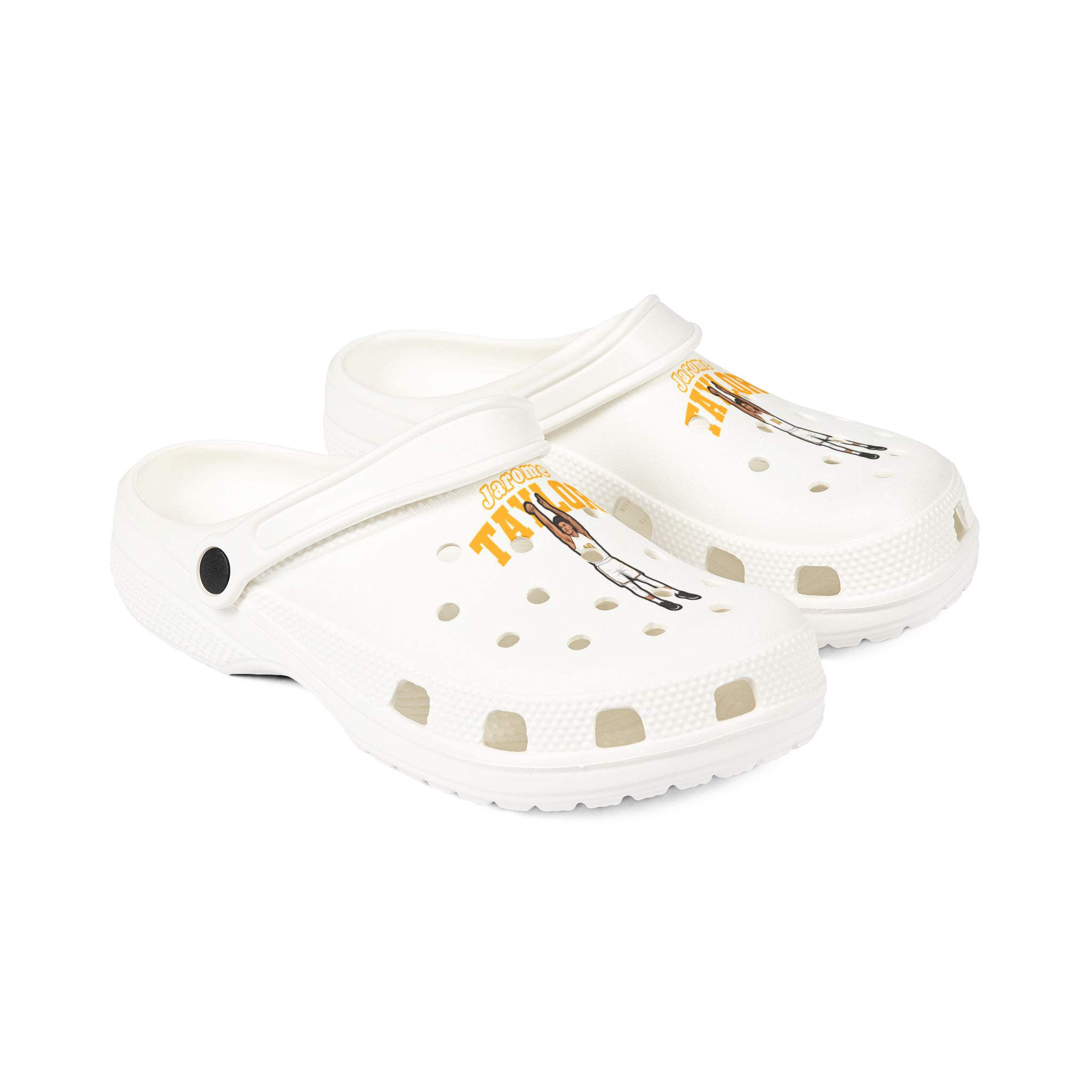Rubber Clogs — character_name_arch in White