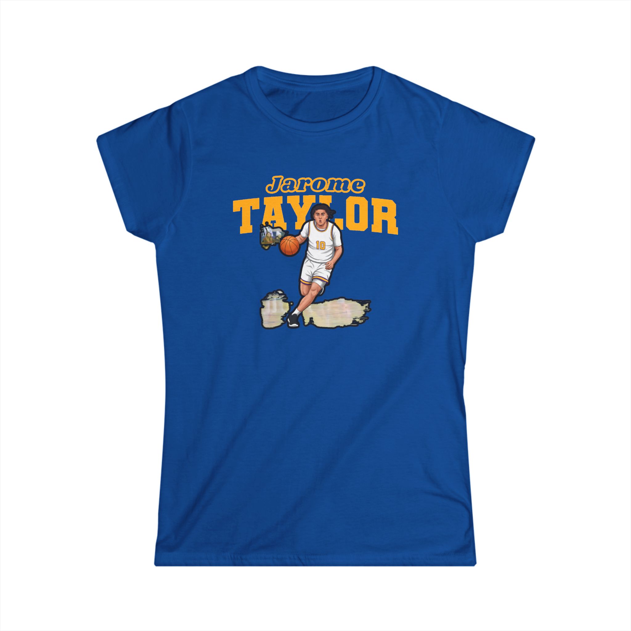 Women's Softstyle Tee — character_name_arch in Royal