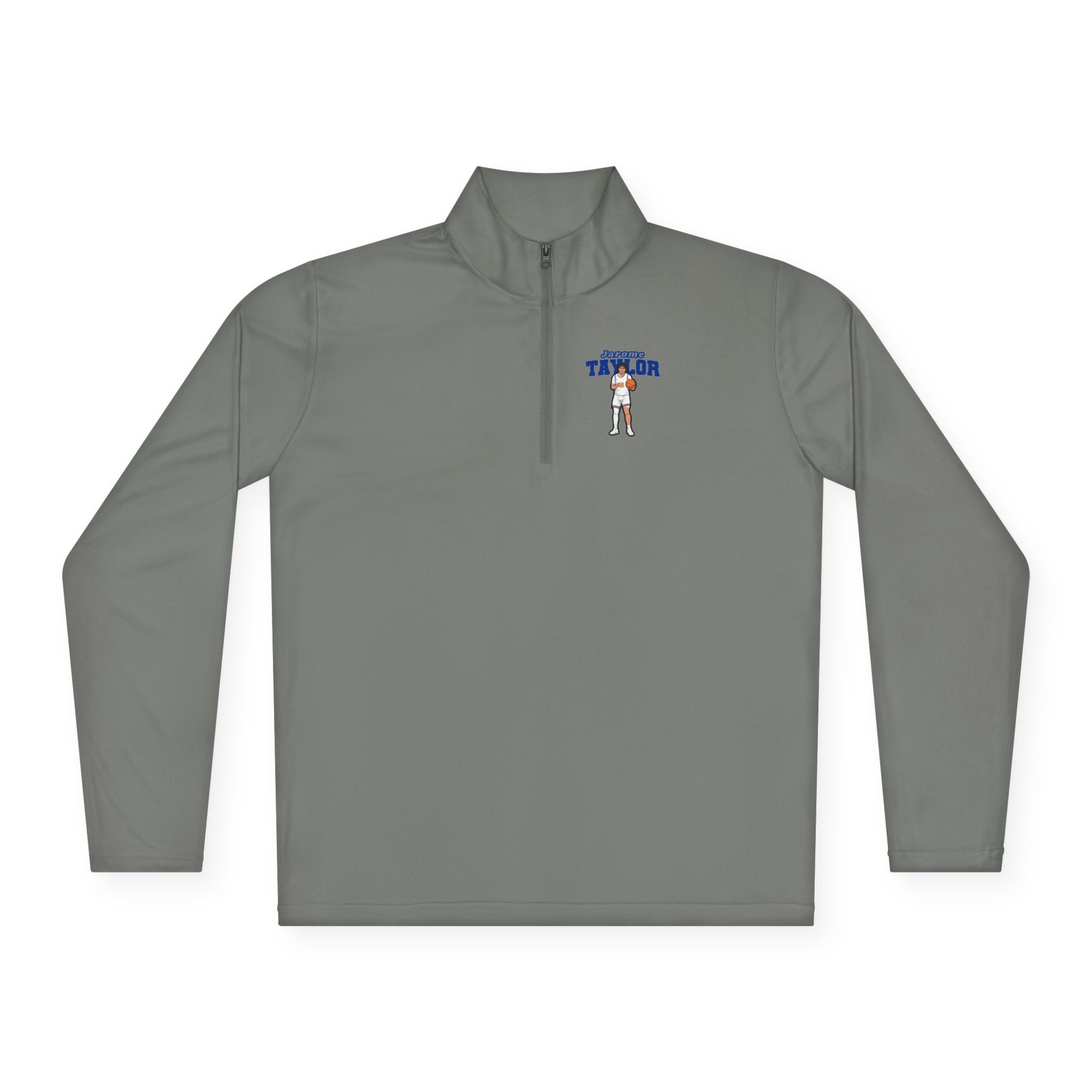 Q-Zip Pullover — character_name_arch in Grey