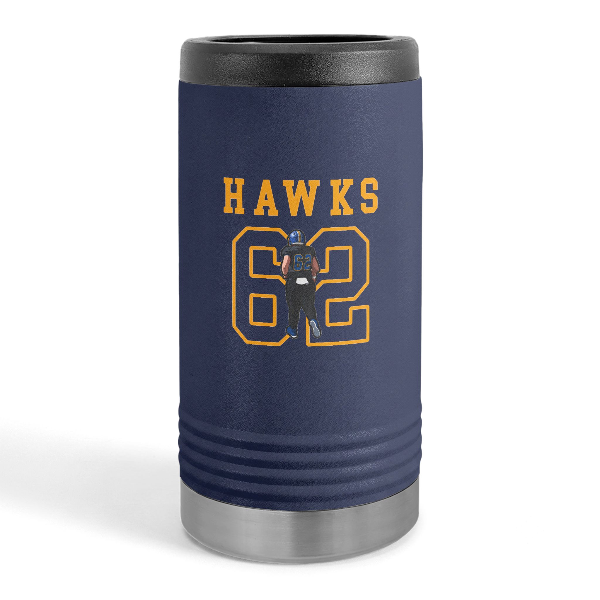 Slim Stainless Can Cooler — character_shirsey in Navy