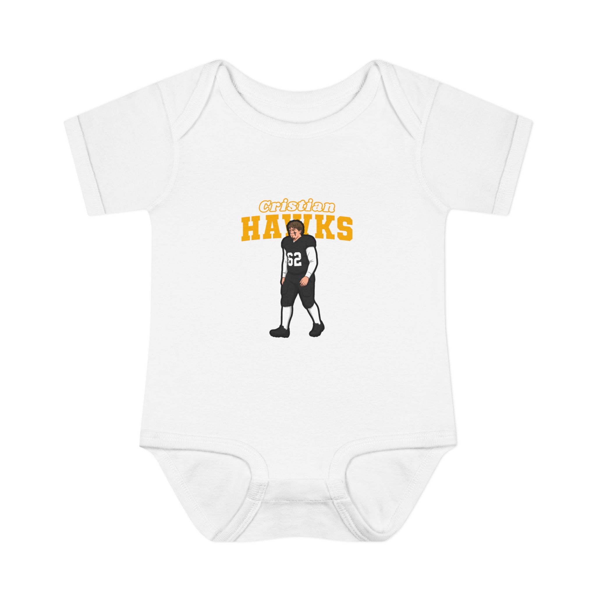 Baby Onesie — character_name_arch in White