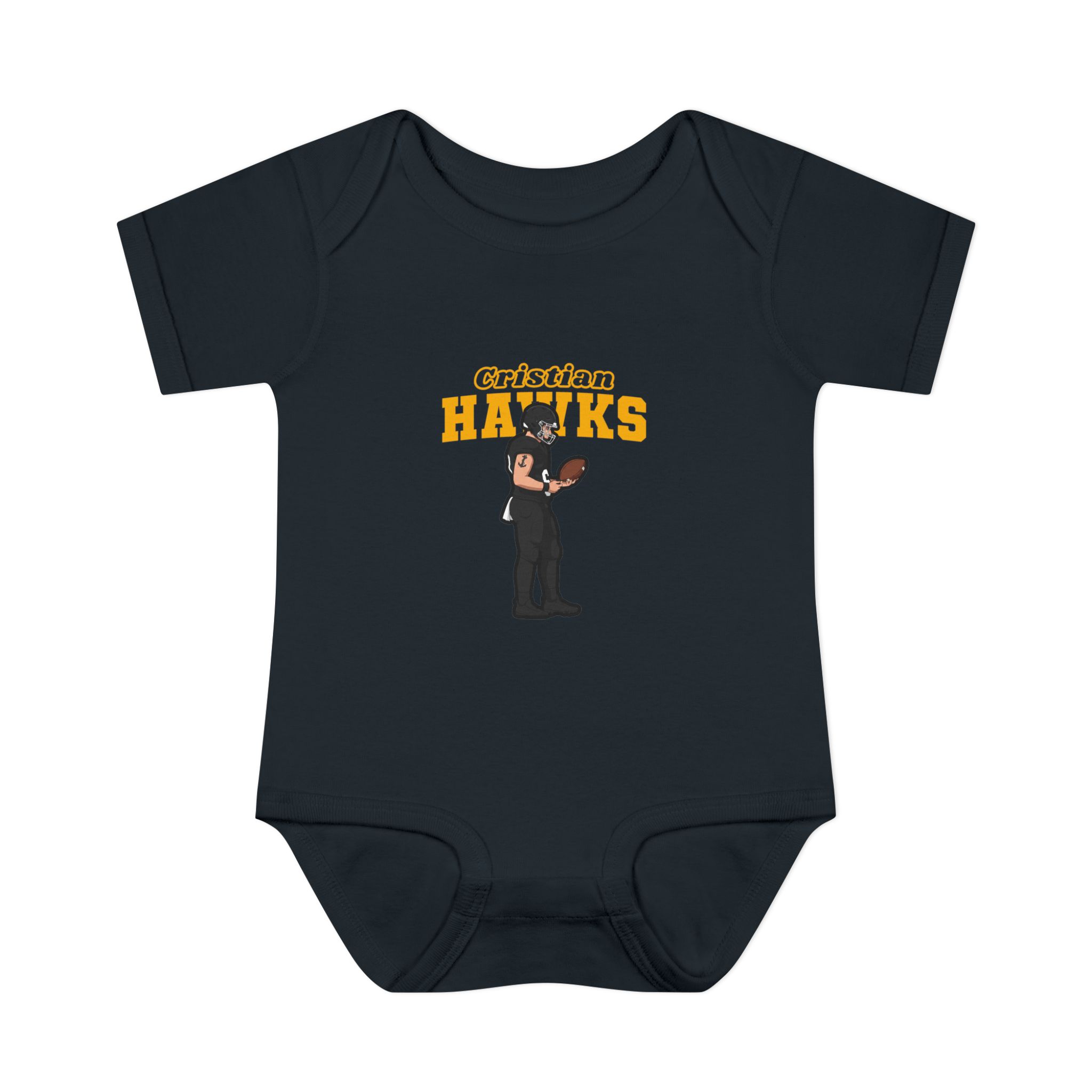 Baby Onesie — character_name_arch in Black