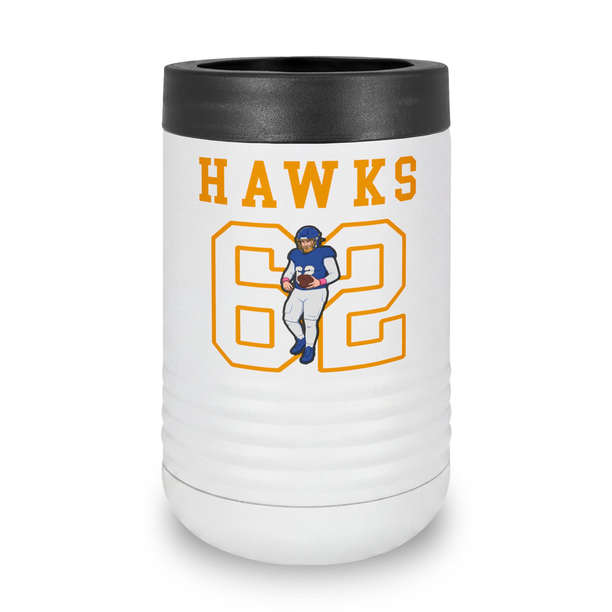 Stainless Can Cooler — character_shirsey in White