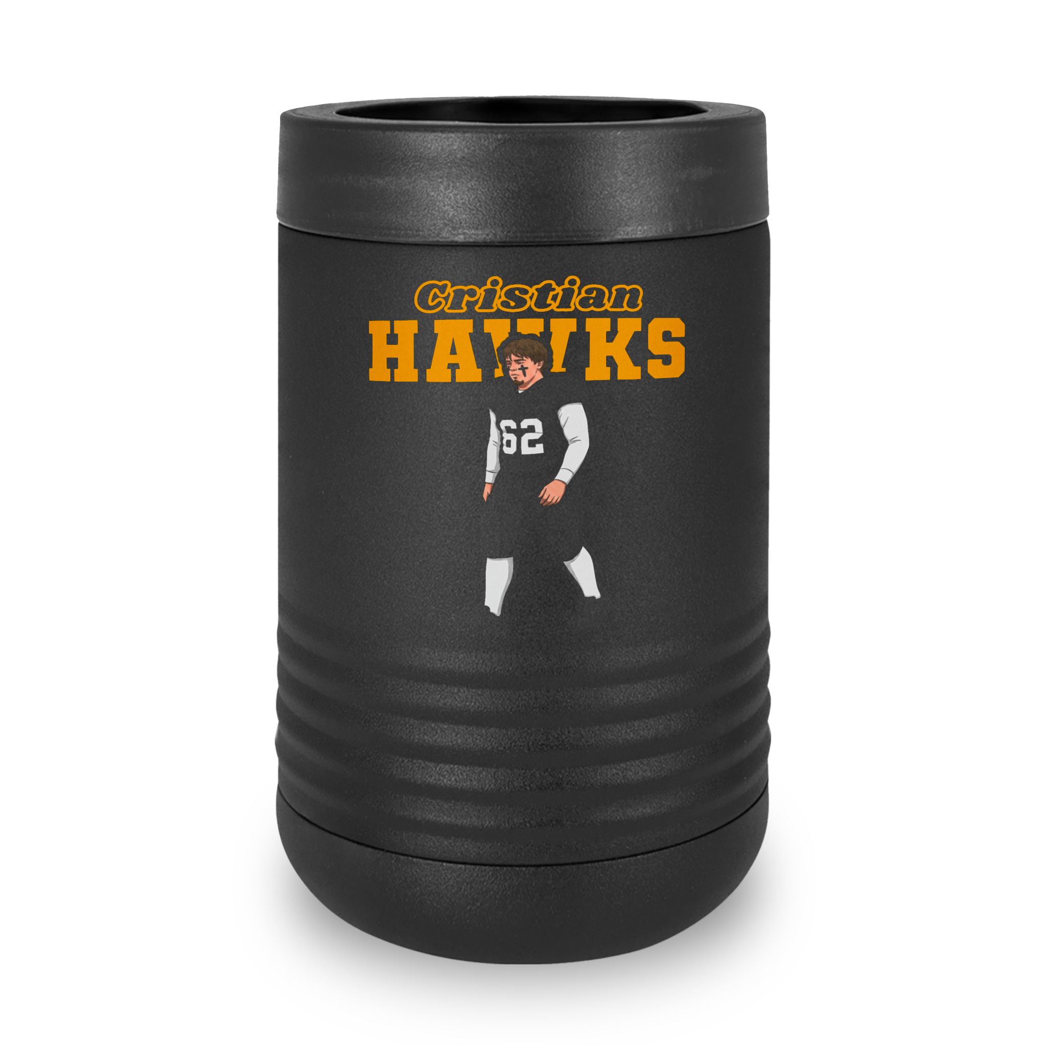 Stainless Can Cooler — character_name_arch in Black