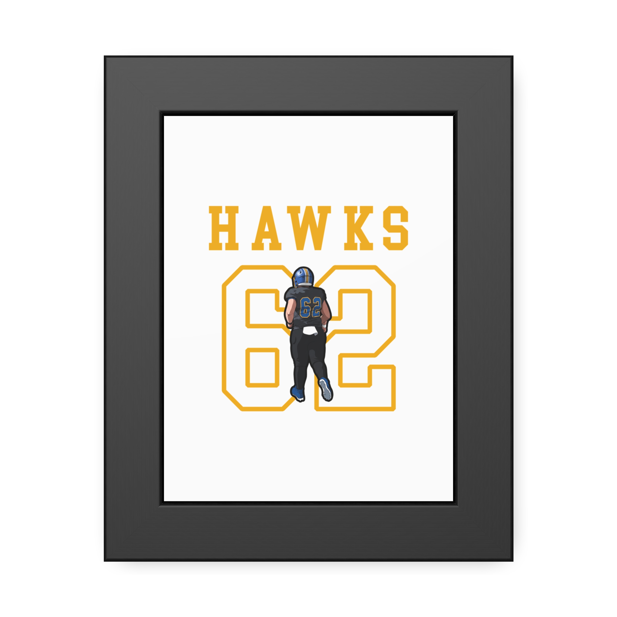 Framed Poster — character_shirsey in Black