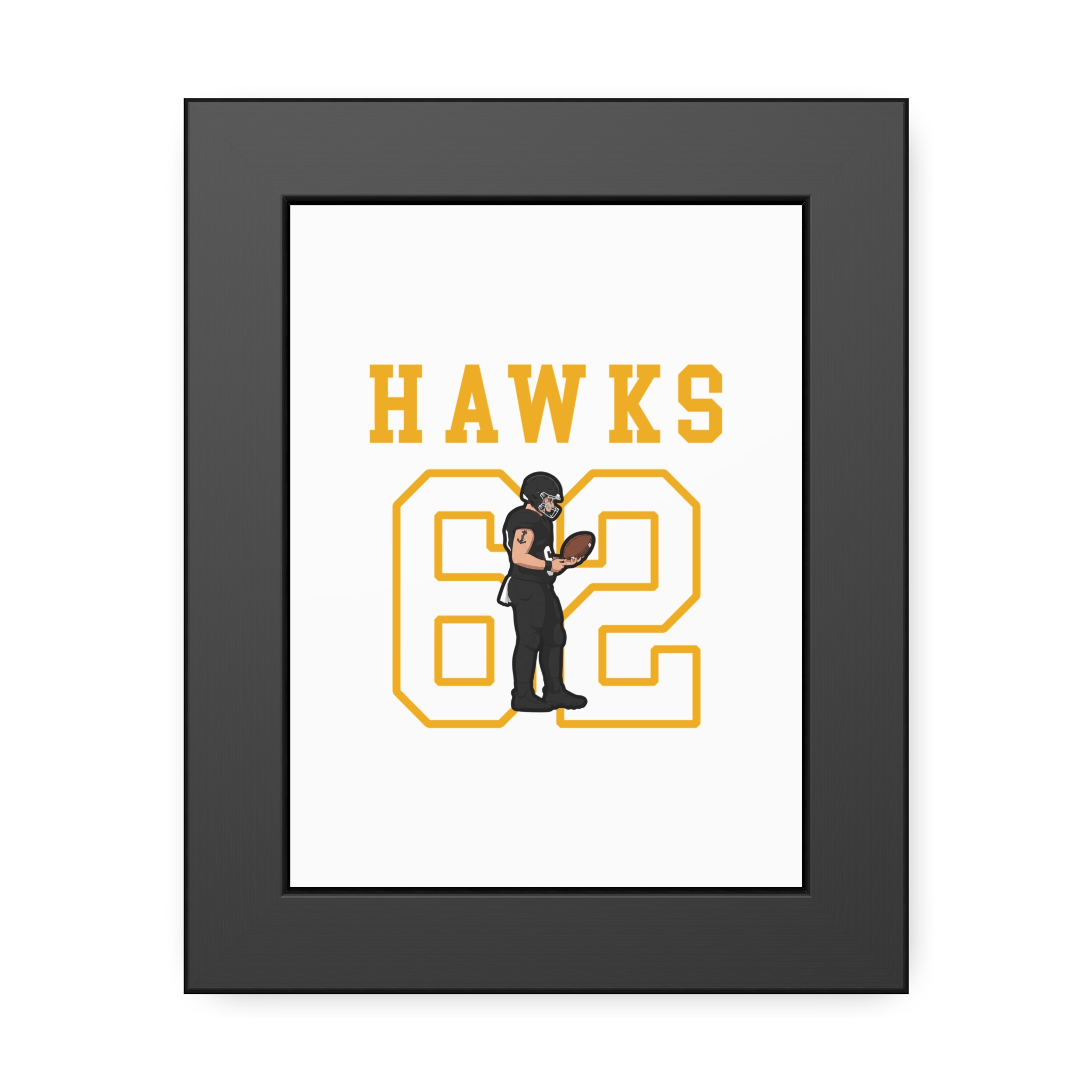 Framed Poster — character_shirsey in Black
