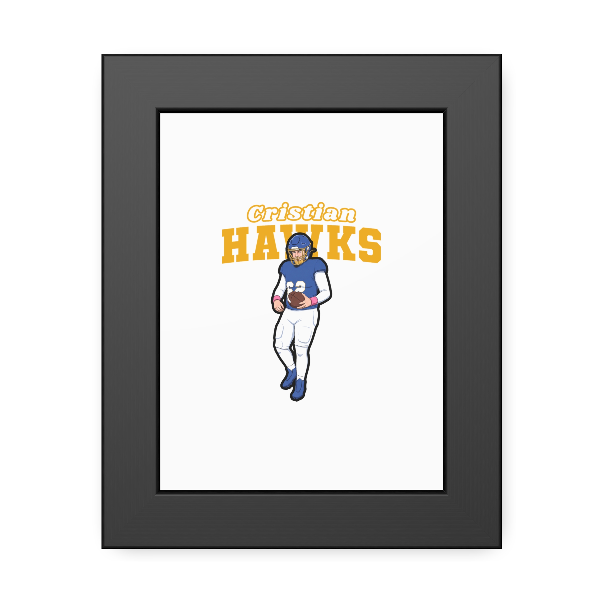 Framed Poster — character_name_arch in Black