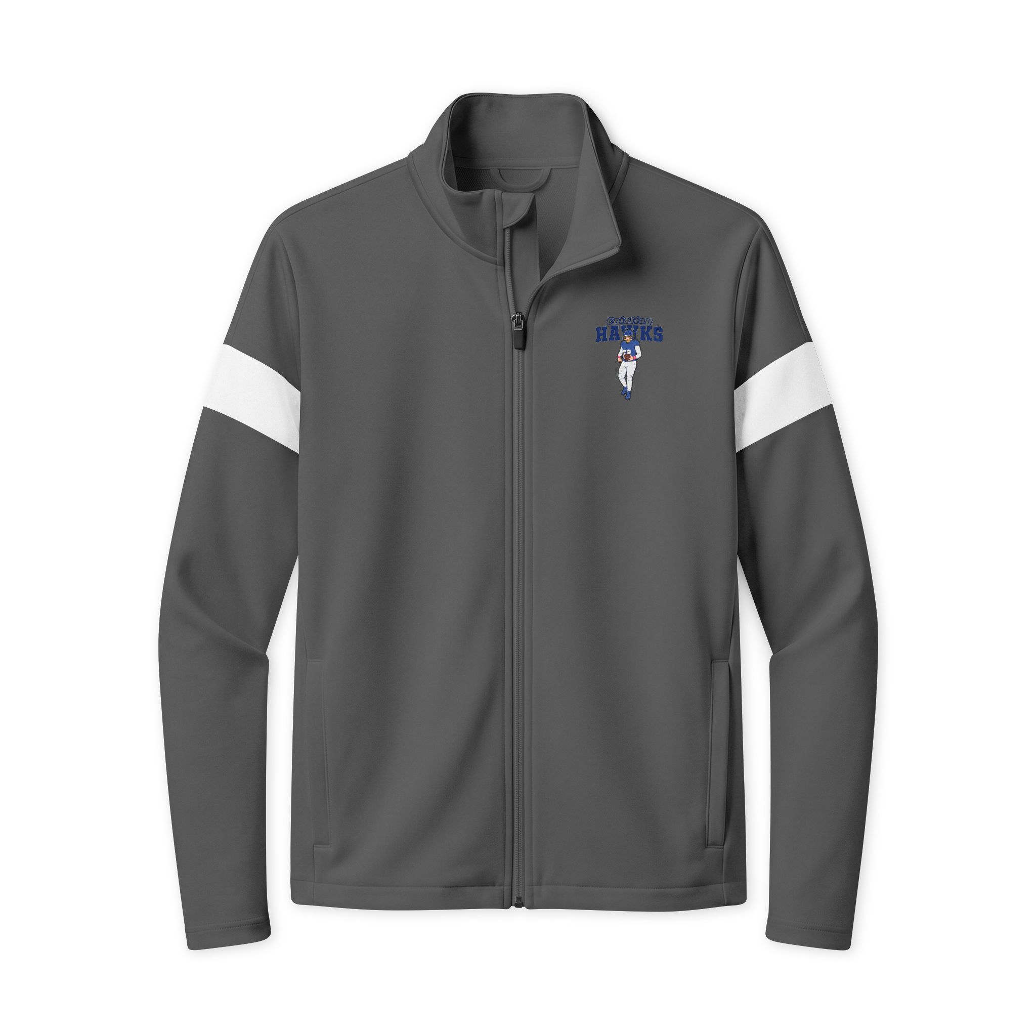 Travel Full-Zip Jacket — character_name_arch in Iron Grey/ White