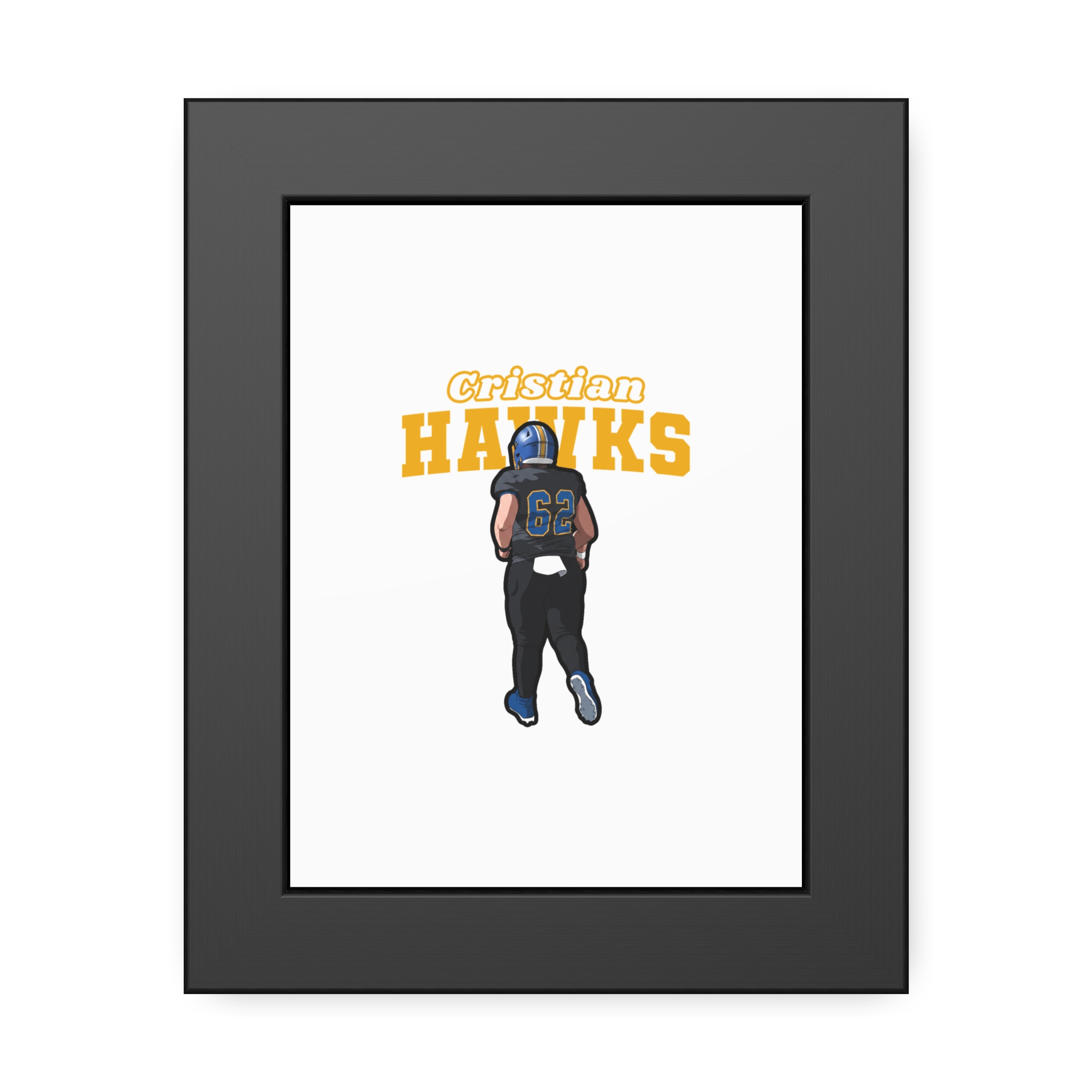 Framed Poster — character_name_arch in Black