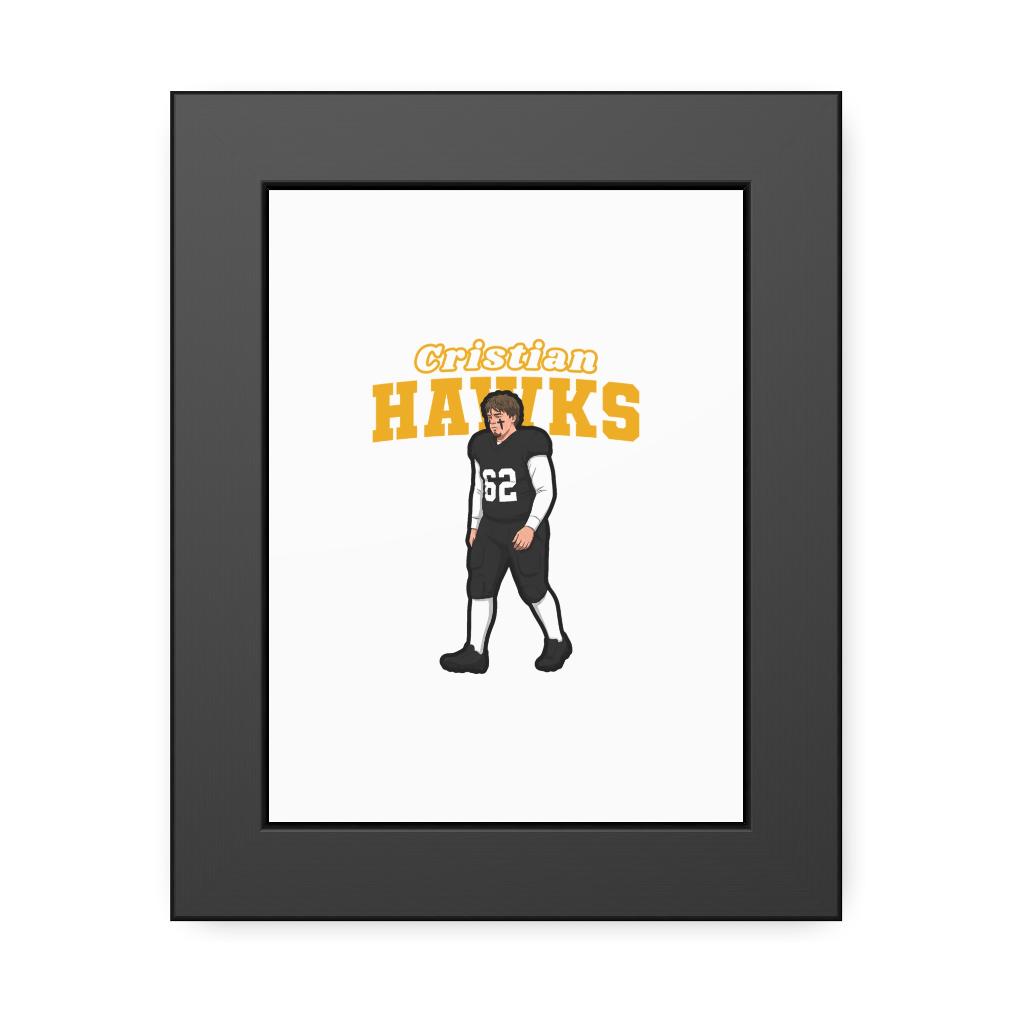 Framed Poster — character_name_arch in Black