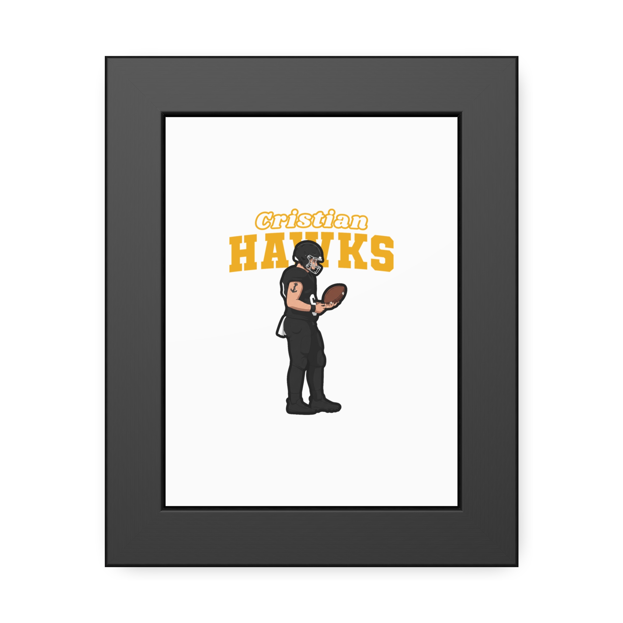 Framed Poster — character_name_arch in Black