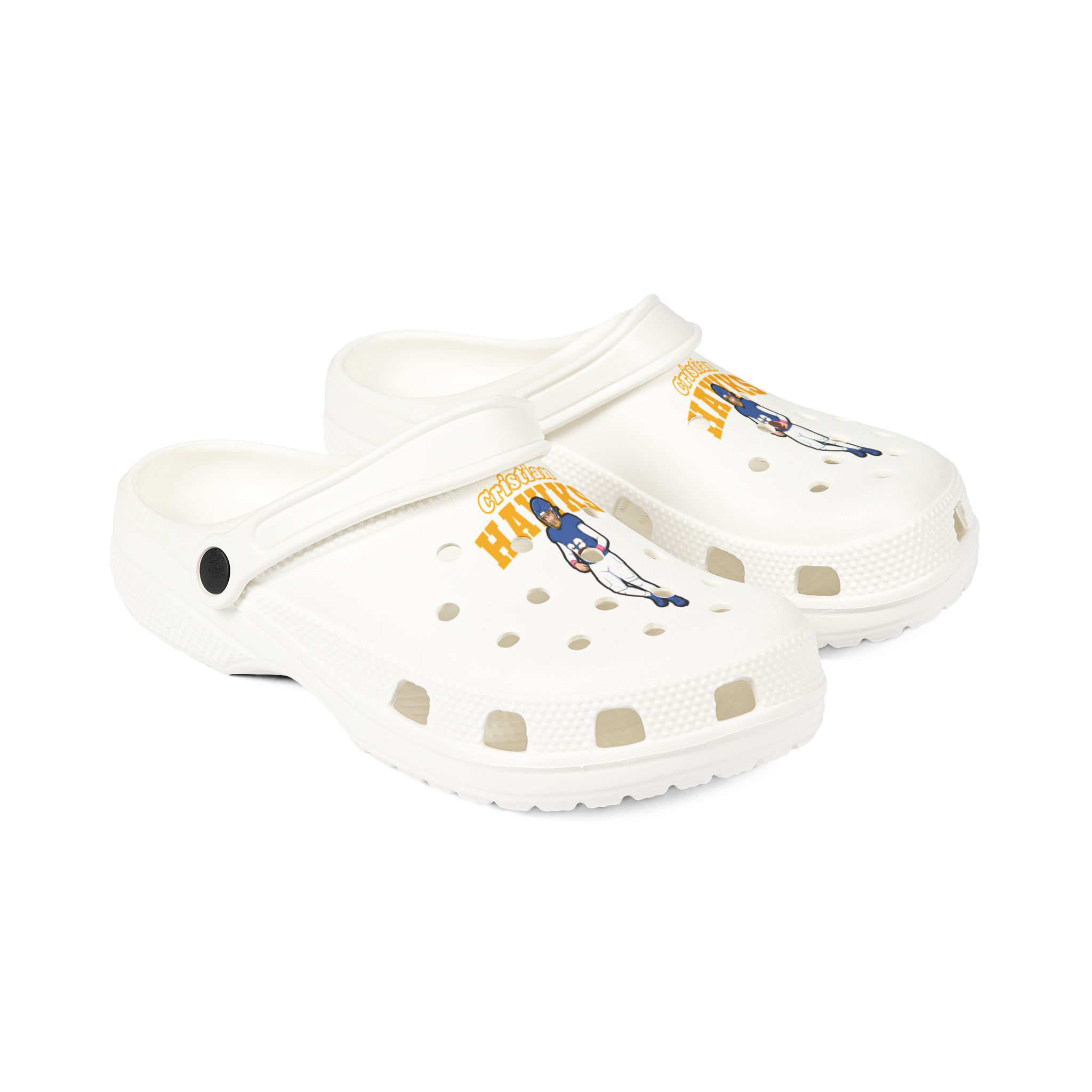 Rubber Clogs — character_name_arch in White