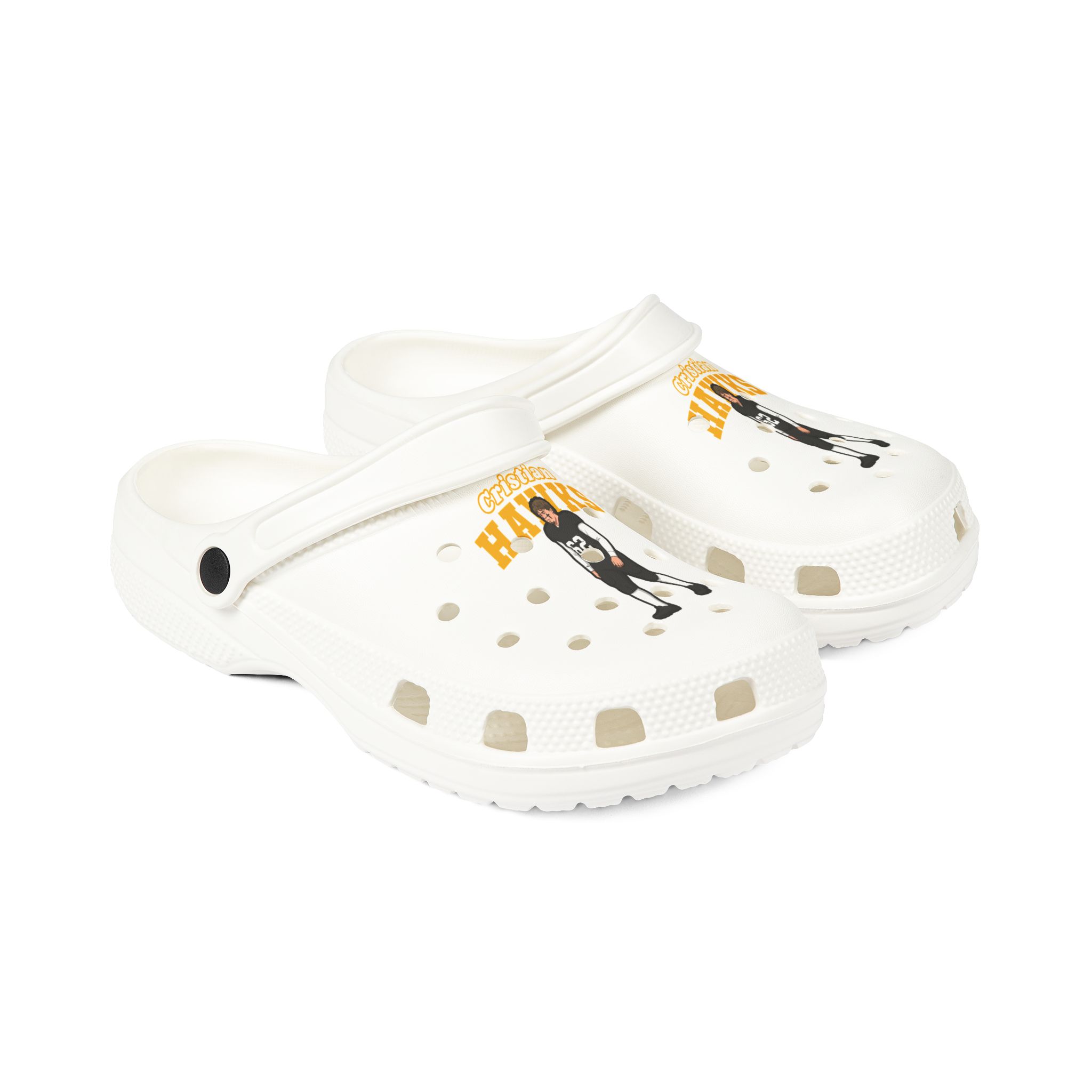 Rubber Clogs — character_name_arch in White