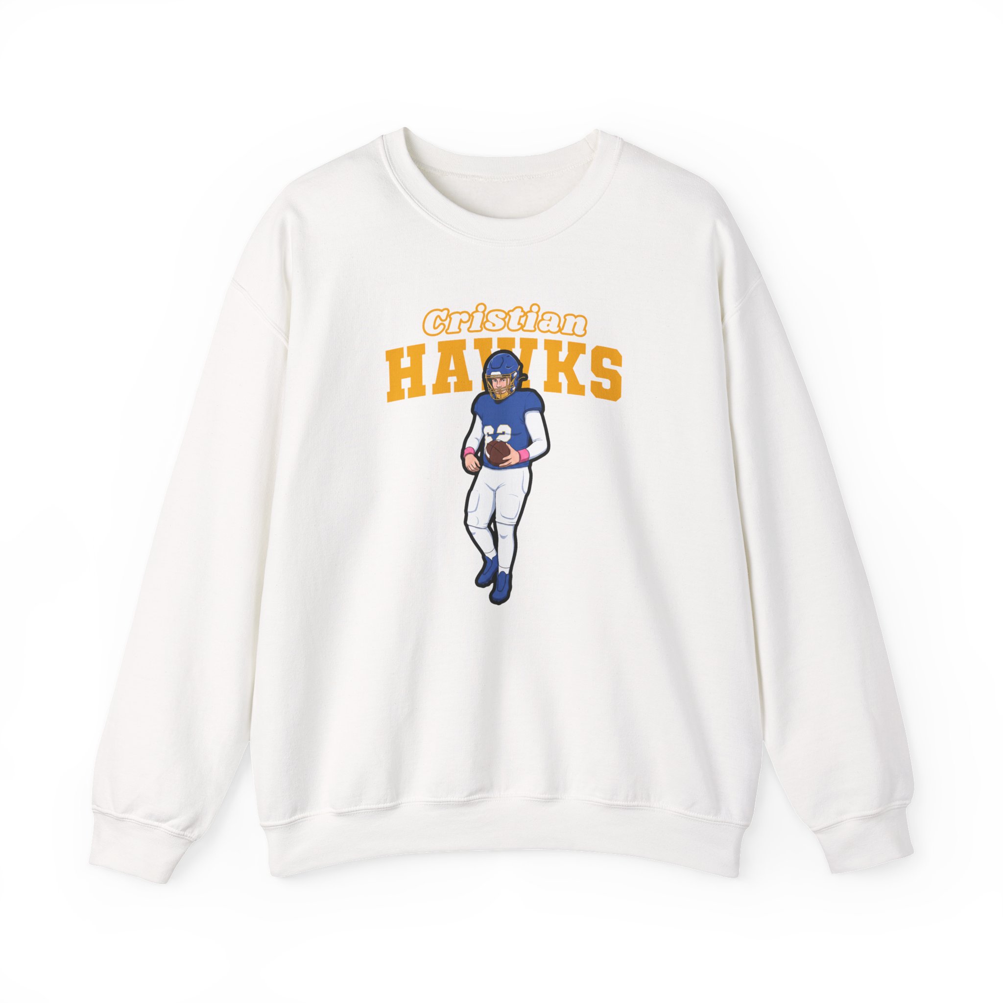 Crewneck Sweatshirt — character_name_arch in White