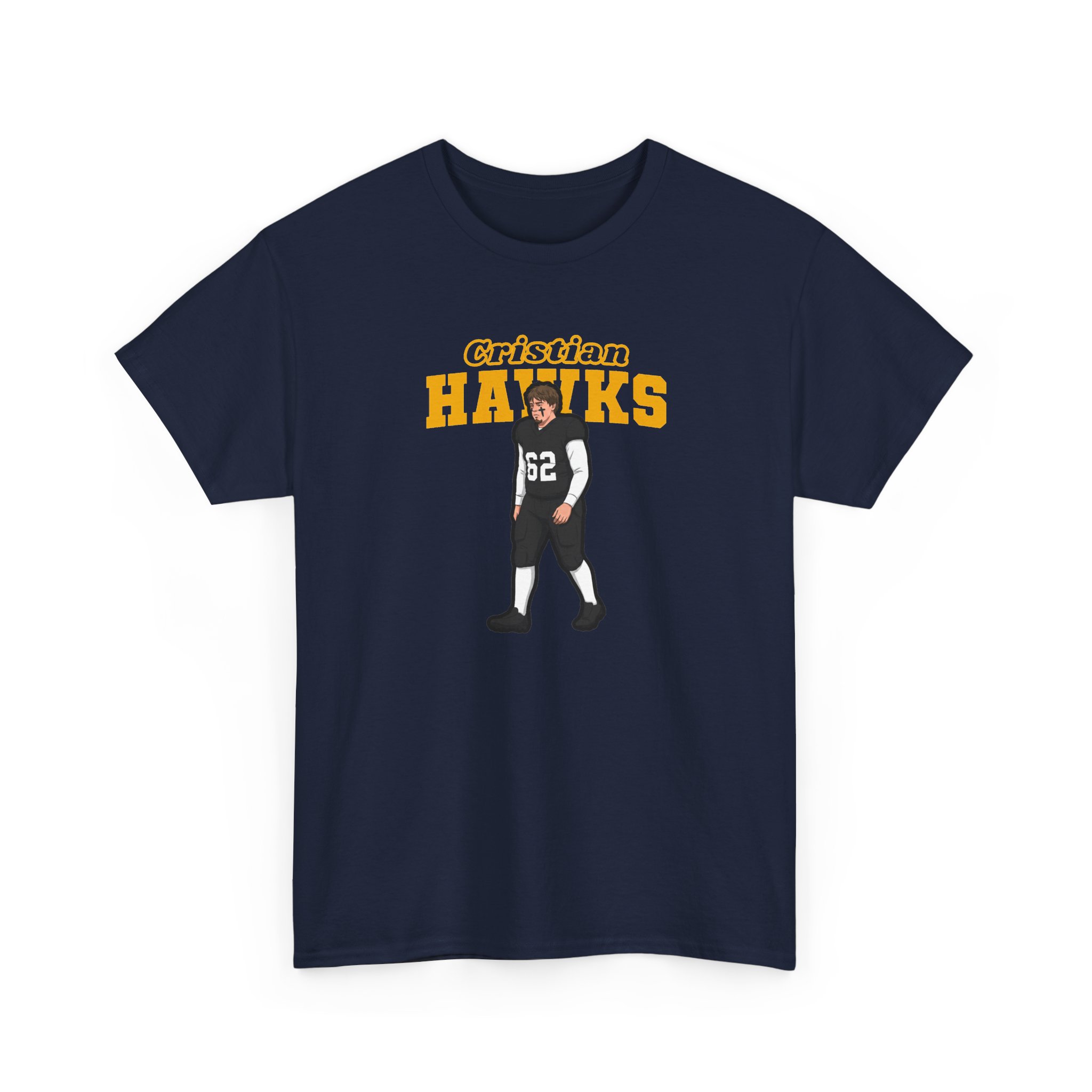 Tee — character_name_arch in Navy