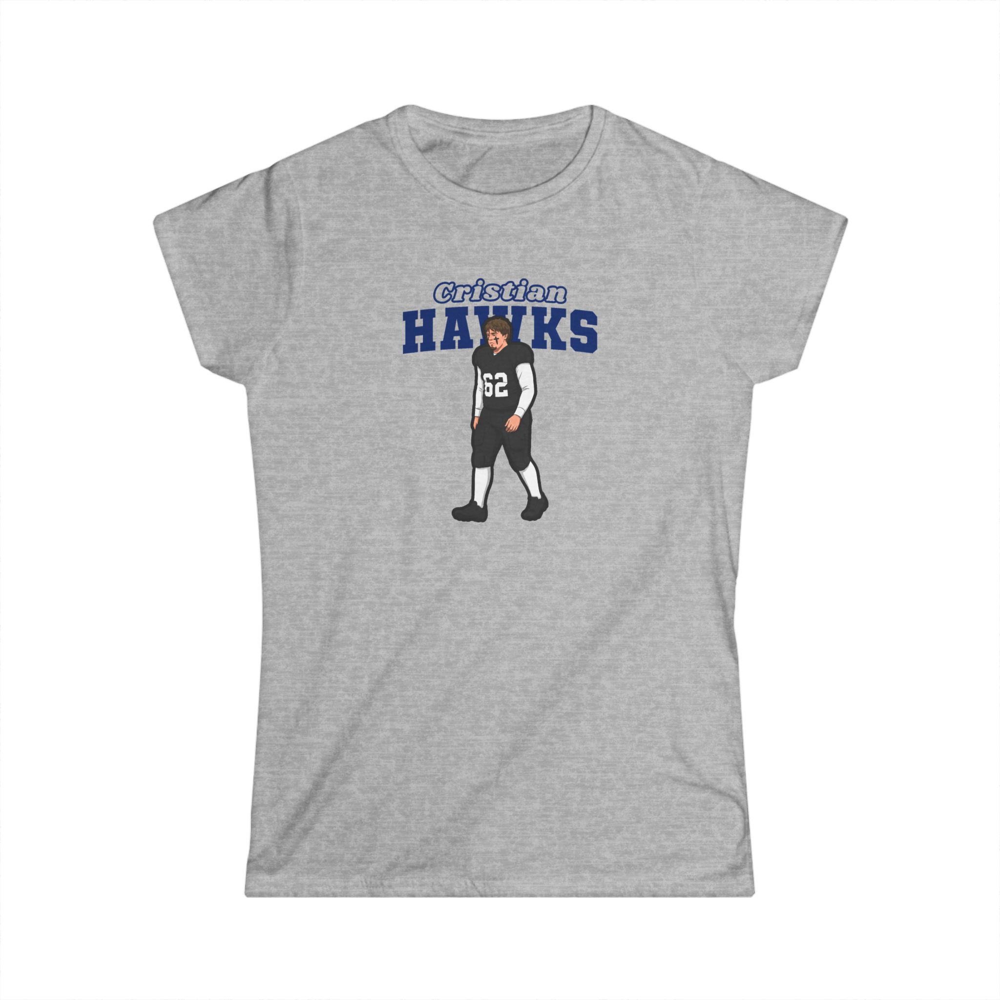 Women's Softstyle Tee — character_name_arch in Grey
