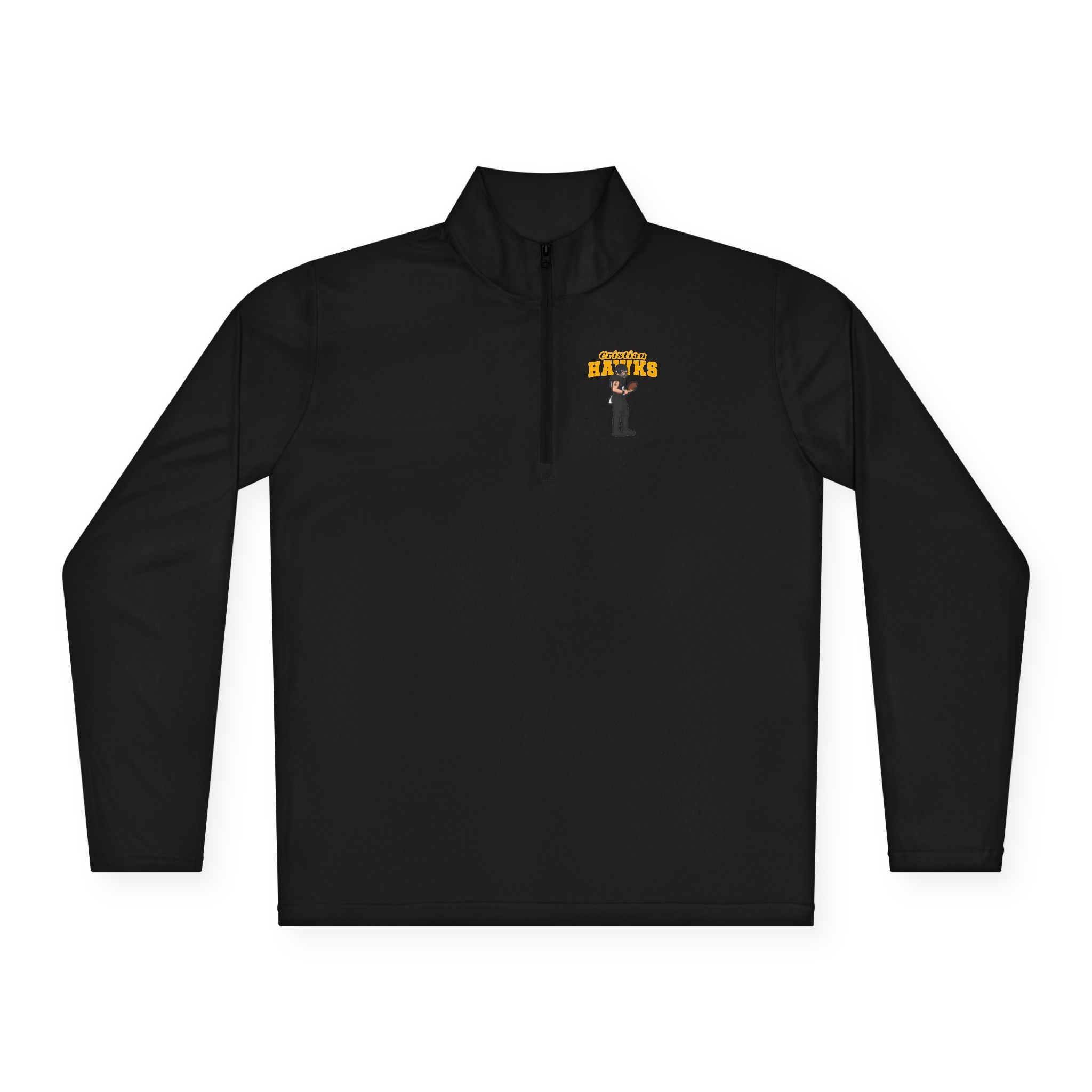 Q-Zip Pullover — character_name_arch in Black
