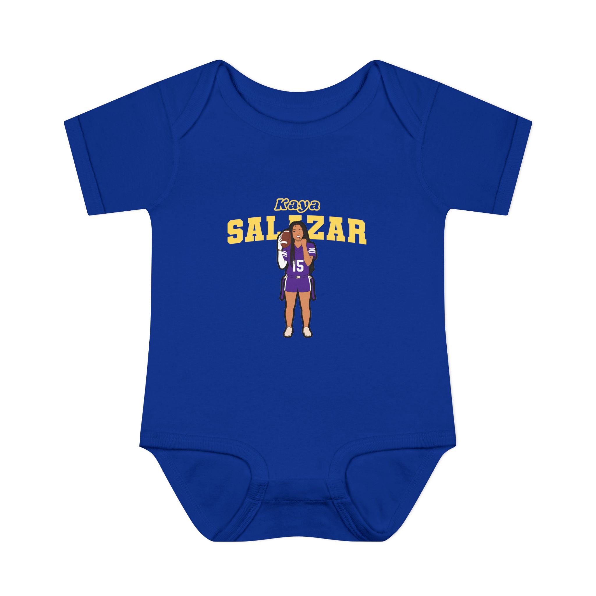 Baby Onesie — character_name_arch in Royal
