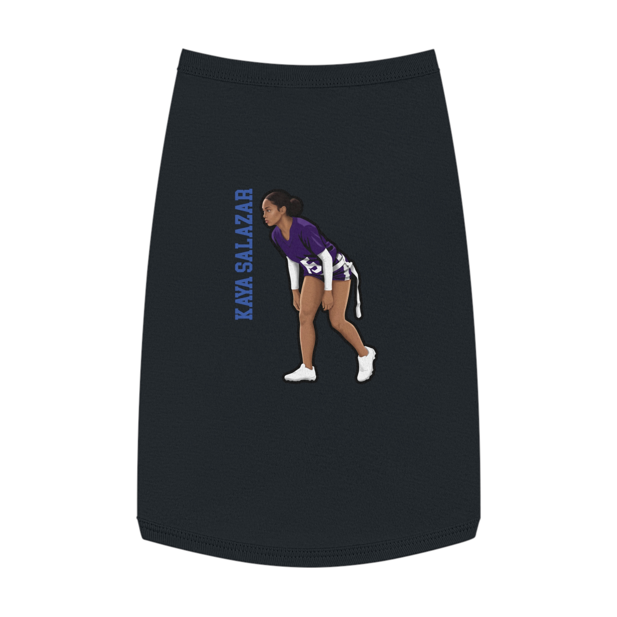 Pet Tank Top — character_name_vertical in Black