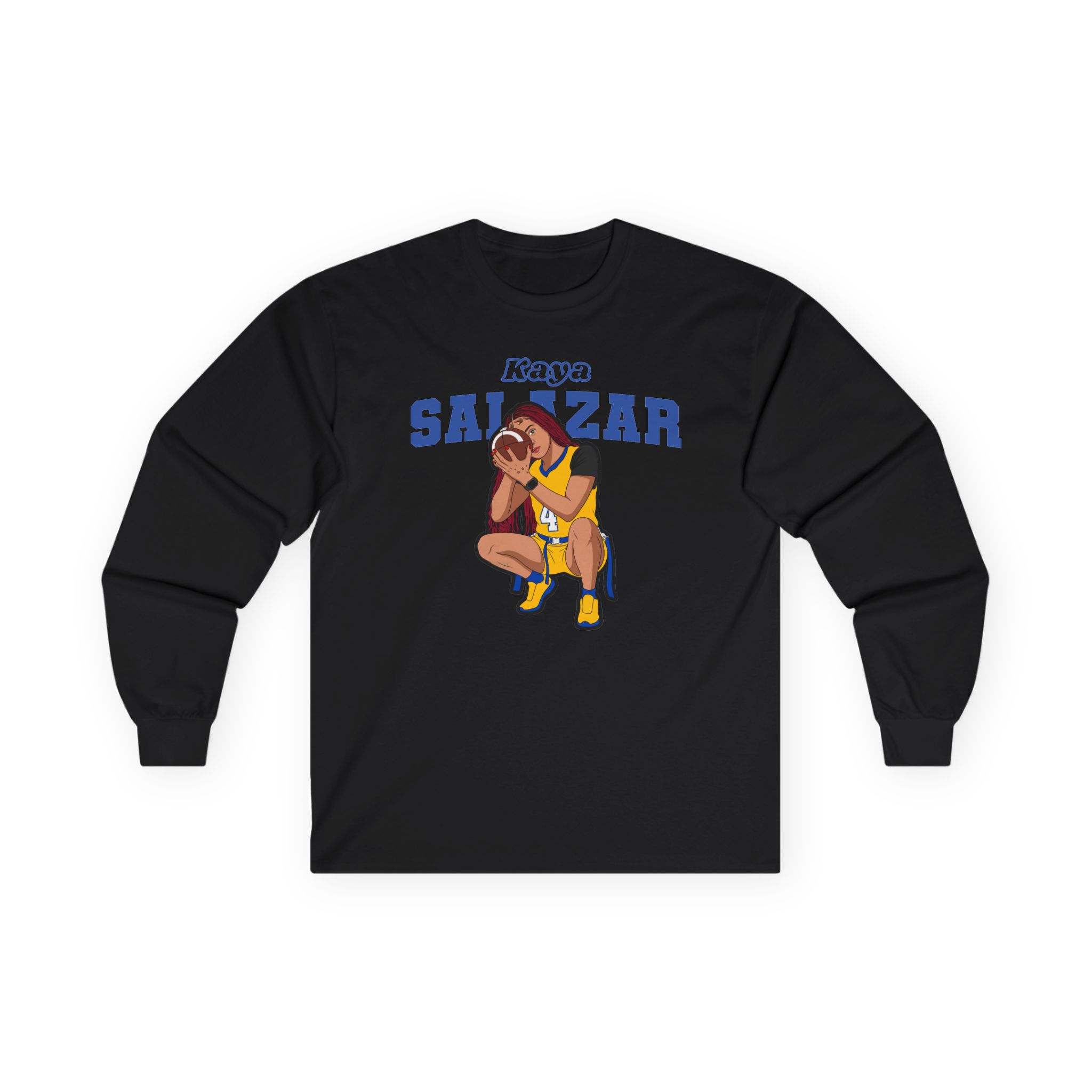 Long Sleeve Tee — character_name_arch in Black