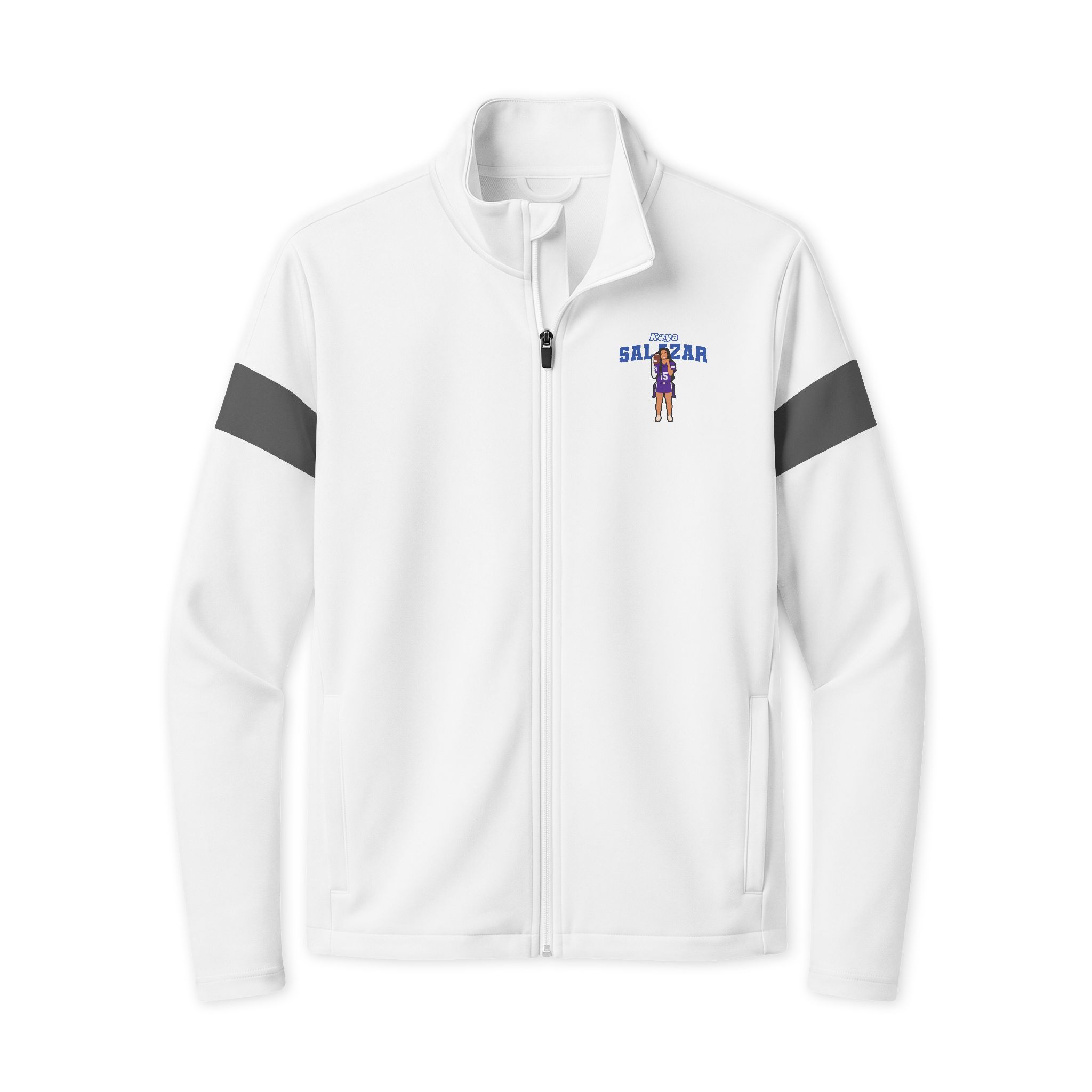 Travel Full-Zip Jacket — character_name_arch in White/ Iron Grey