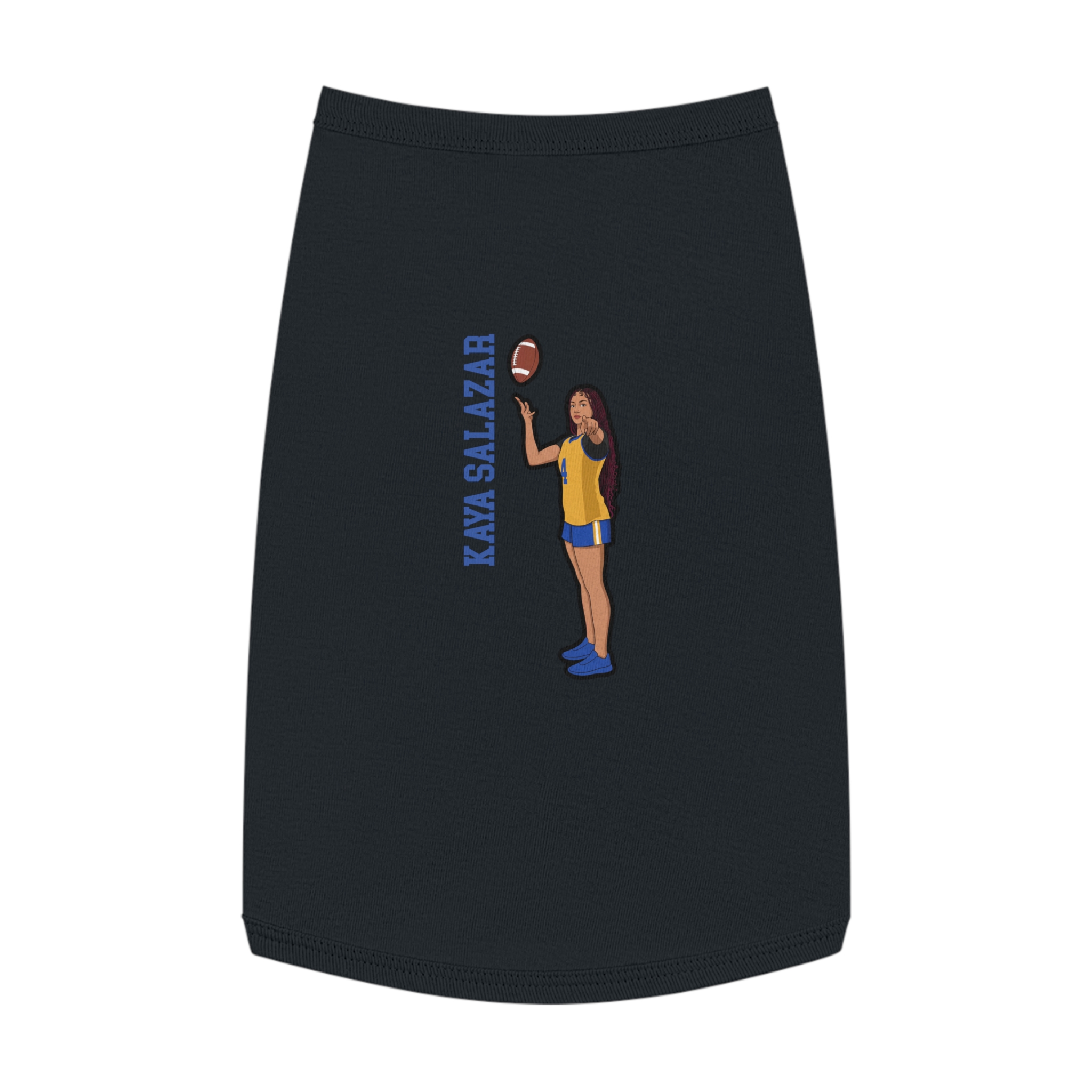 Pet Tank Top — character_name_vertical in Black
