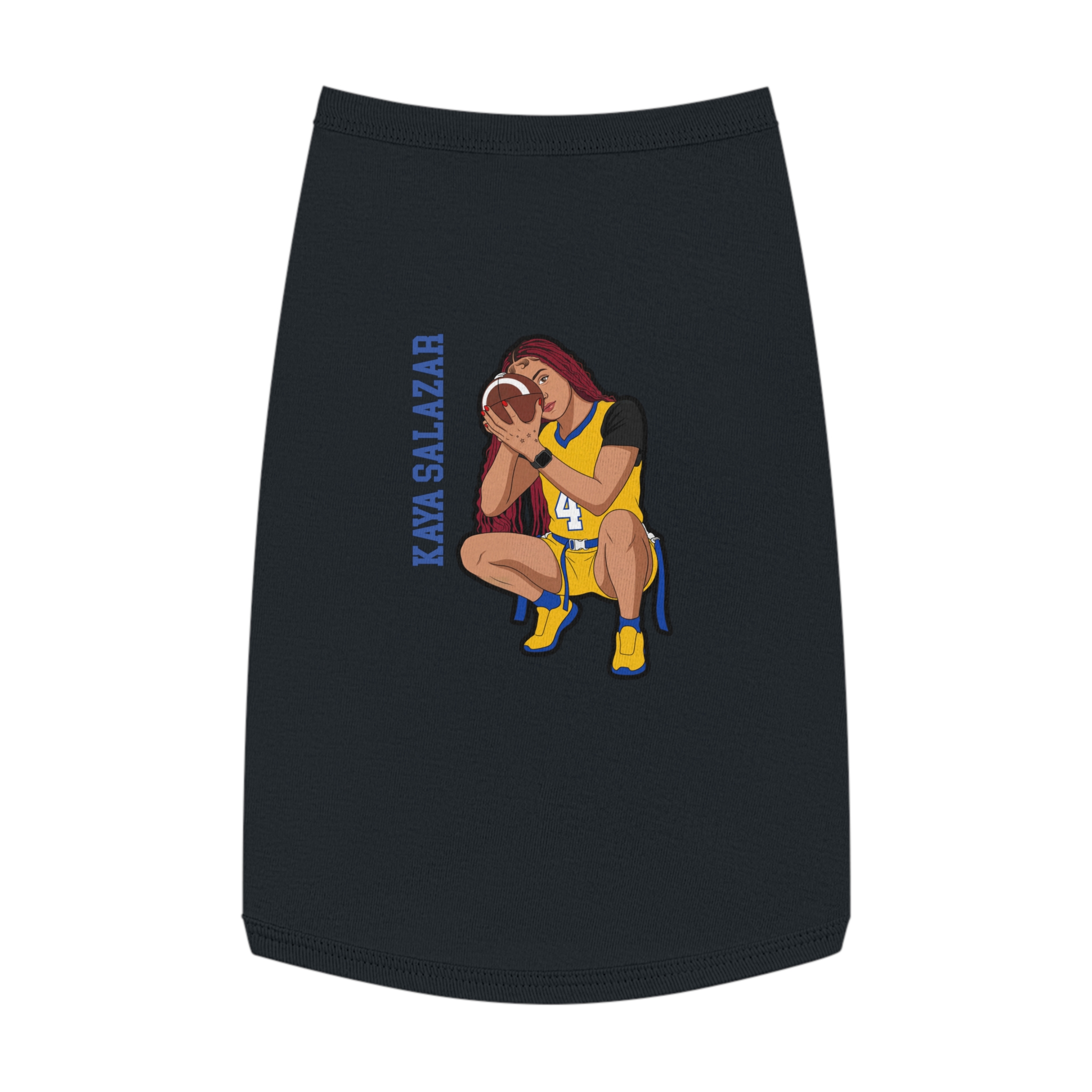 Pet Tank Top — character_name_vertical in Black