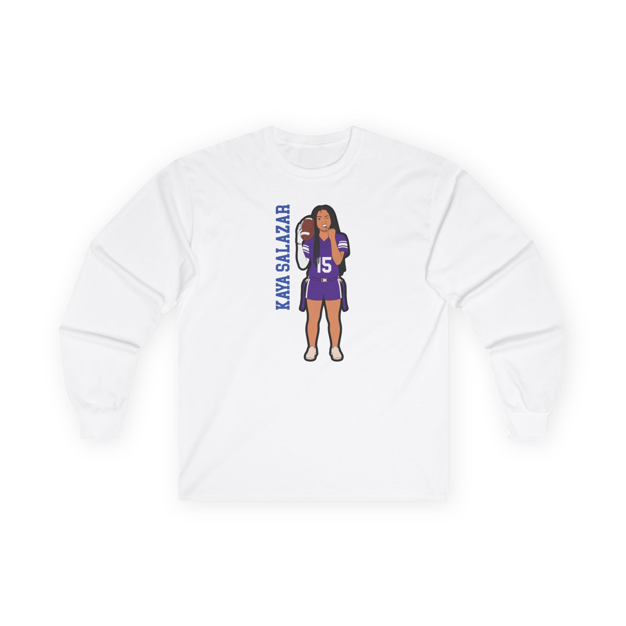 Long Sleeve Tee — character_name_vertical in White