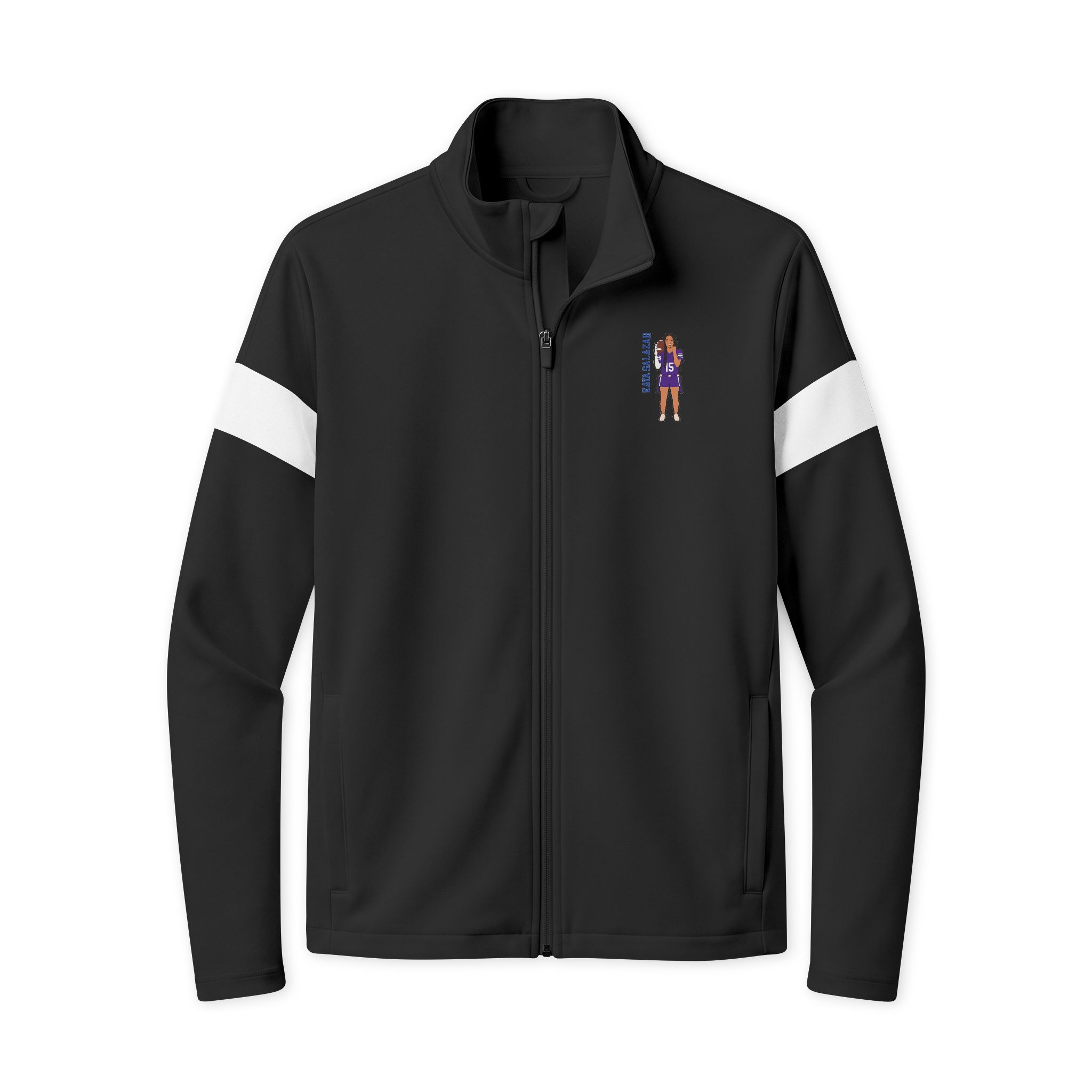 Travel Full-Zip Jacket — character_name_vertical in Black/ White