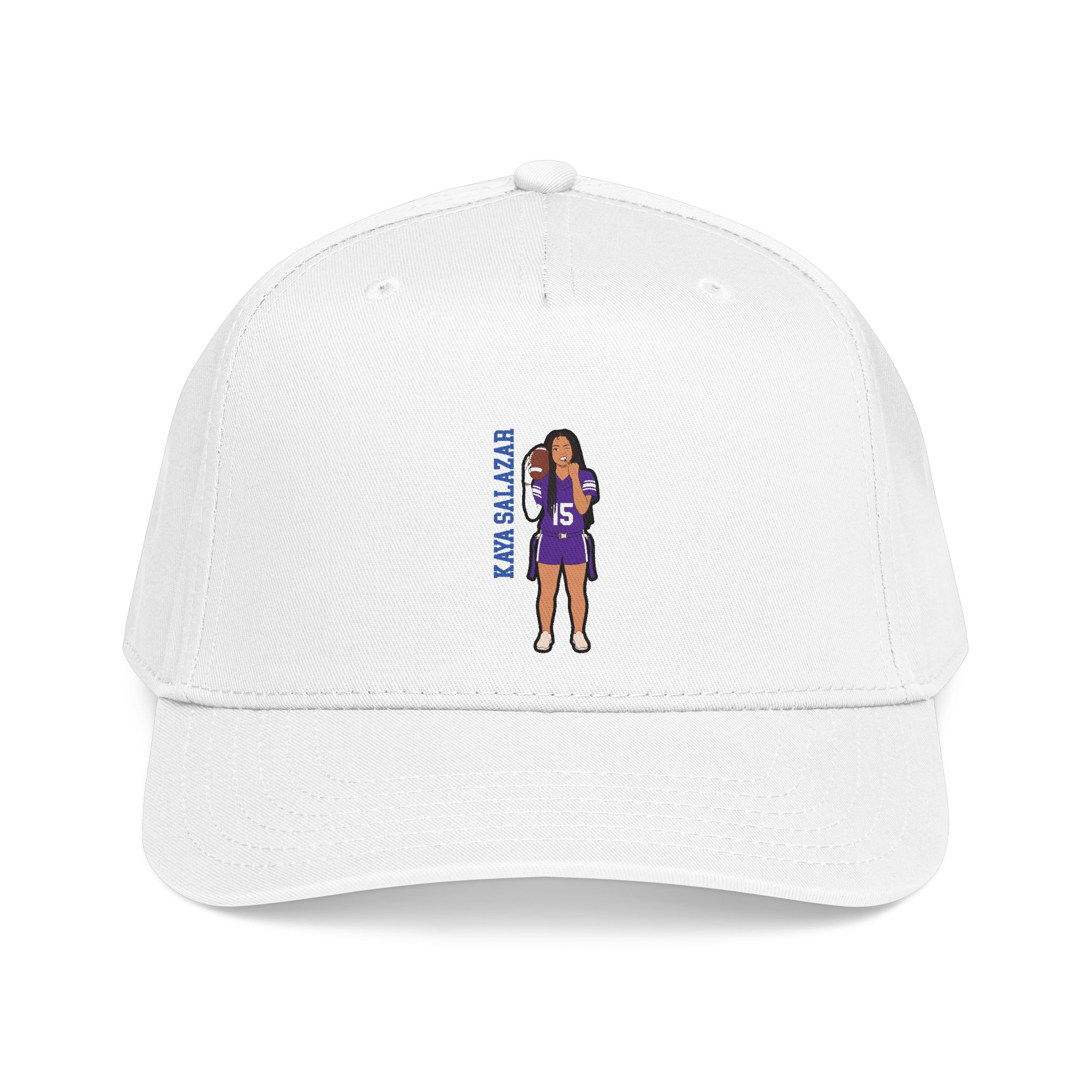 Baseball Cap — character_name_vertical in White