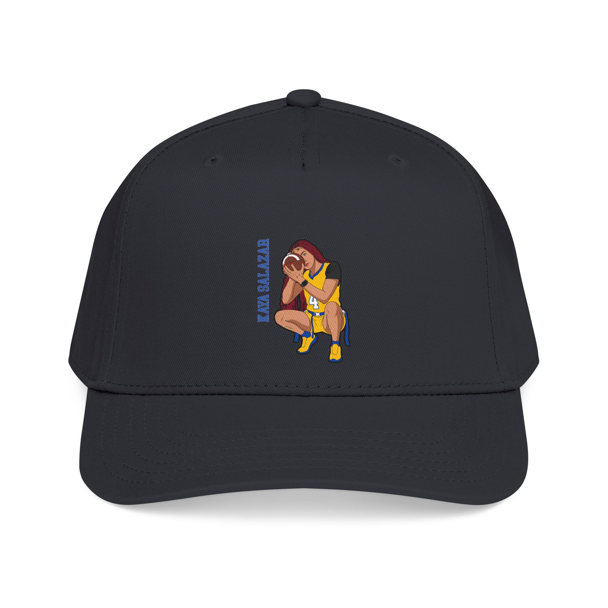 Baseball Cap — character_name_vertical in Black